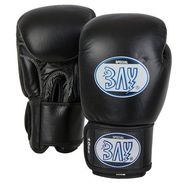 BAY-Sports Boxhandschuhe KO Fighter Leder Box-Handschuhe schwarz