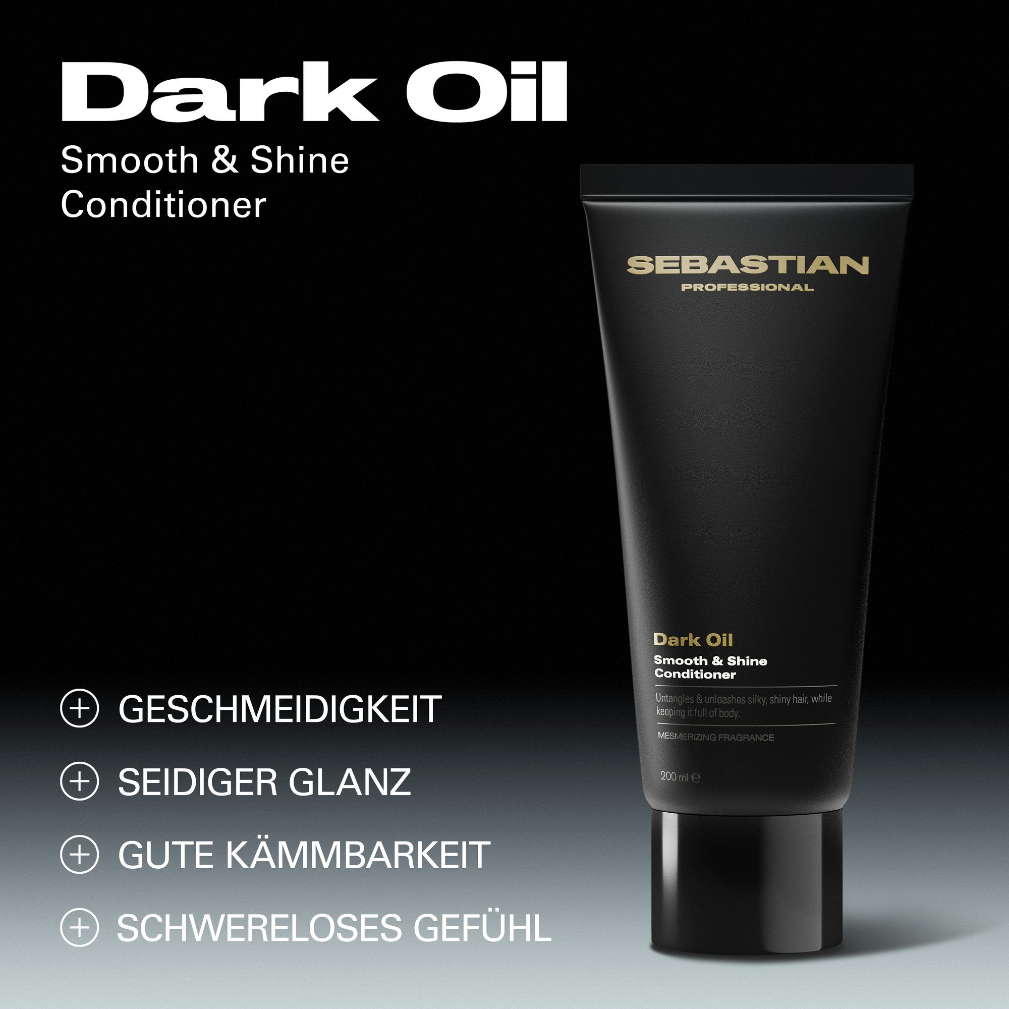 Sebastian Professional Haarspülung Dark Oil Conditioner, für geschädigtes, glanzloses, trockenes und widerspenstiges Haar