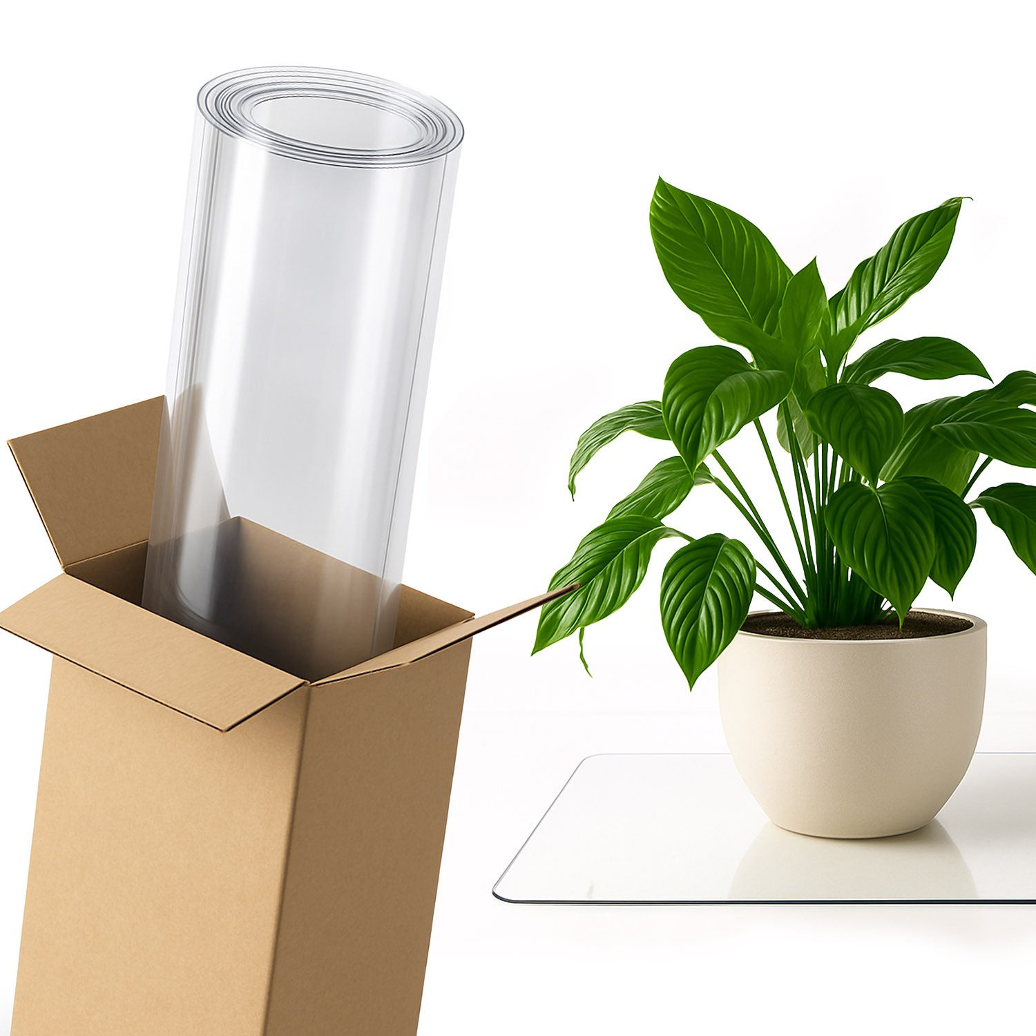 Tulup Tischdecke Tischschutzfolie transparent, Tischdecke durchsichtig, PVC günstig online kaufen