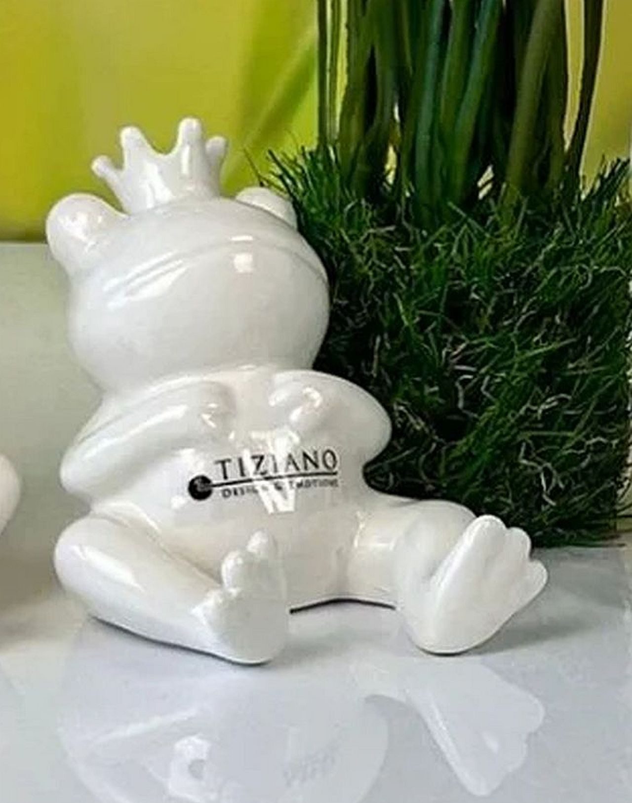 TIZIANO - DESIGN & EMOTIONS Dekofigur Froschfamilie Vico einzeln oder im 4er Set cremeweiß