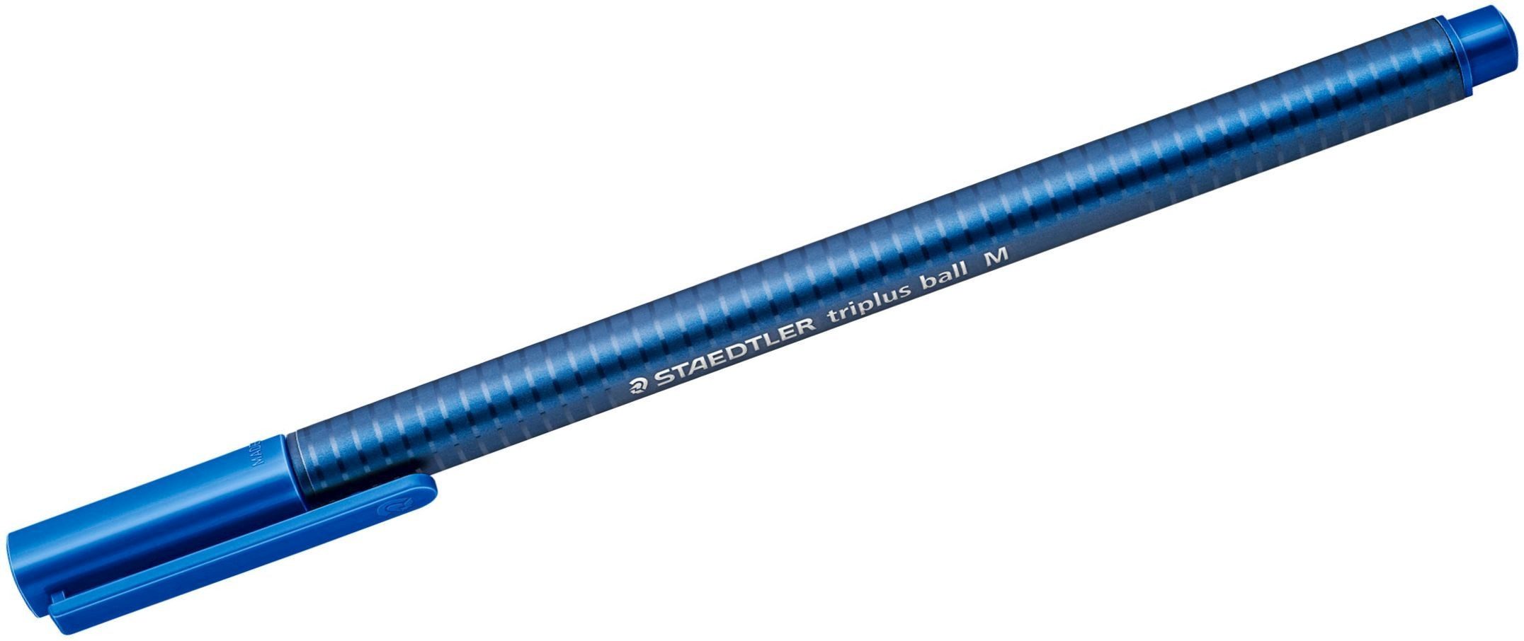 STAEDTLER Kugelschreiber Kugelschreiber triplus ball Kappenmodell M blau Packung mit 10 Stück