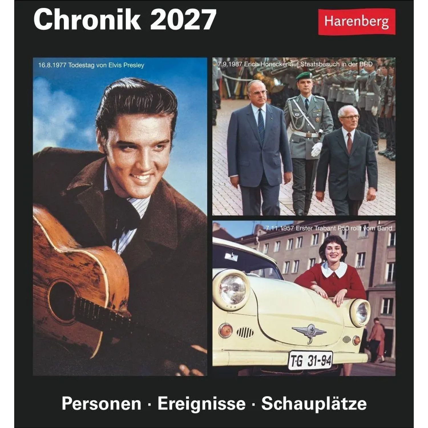 Harenberg Kalender Verlag Abreißkalender Chronik Tagesabreißkalender 2027 - Kulturkalender - Personen,...
