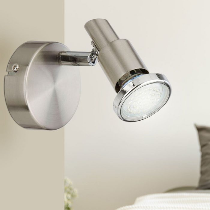 Briloner Leuchten LED Wandleuchte Leuchtmittel inklusive Warmweiß LED Wand Strahler Wohn Ess Zimmer Beleuchtung Spot Leuchte verstellbar