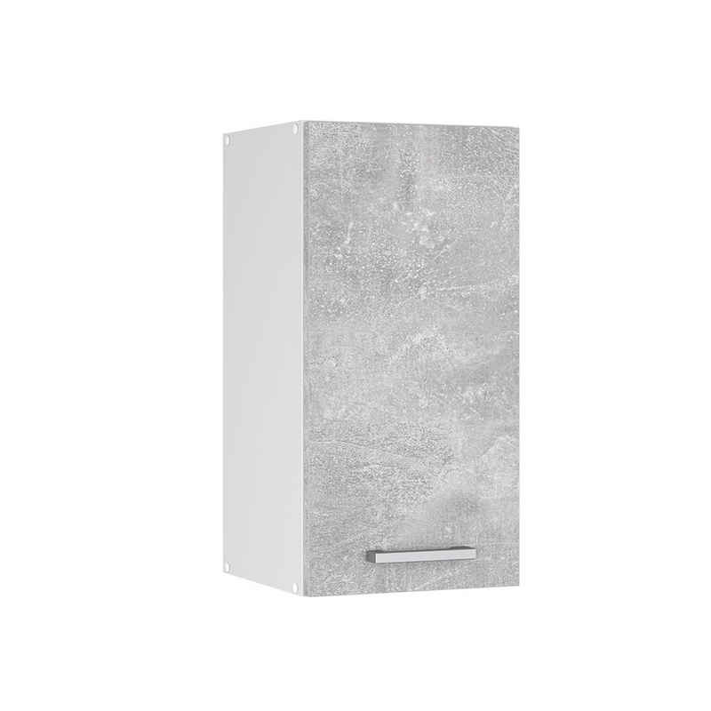 Vicco Hängeschrank Küchenhängeschrank 30 cm R-Line Weiß Beton