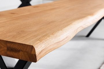 riess-ambiente Sitzbank WILD OAK 200cm natur / schwarz (Einzelartikel, 1-St), Esszimmer · Massivholz · Metall · Eiche · Küche · Flur · Industrial