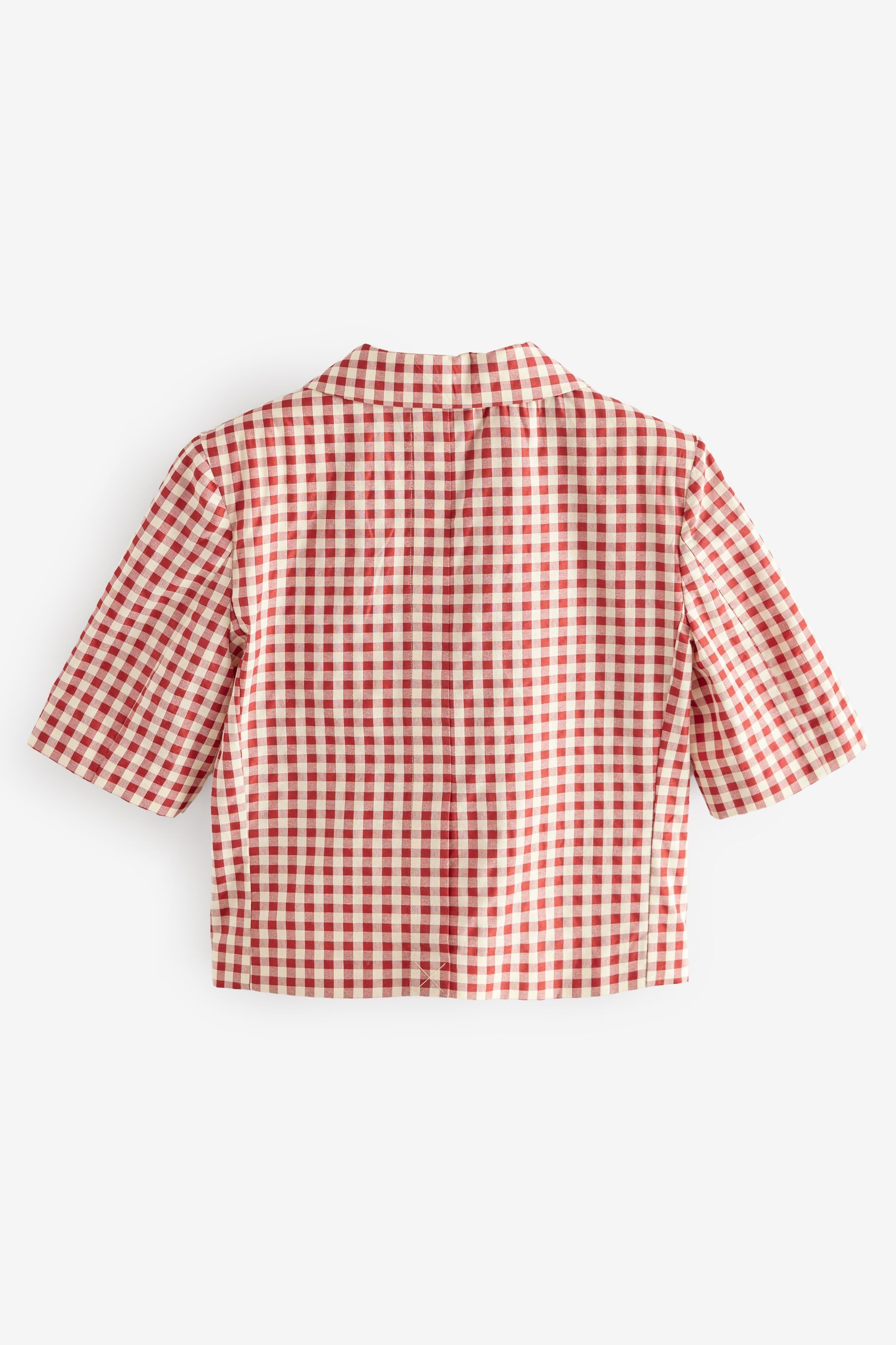 Next Kurzjacke Kurzarmoberteil mit Vichy-Karos (1-St) günstig online kaufen