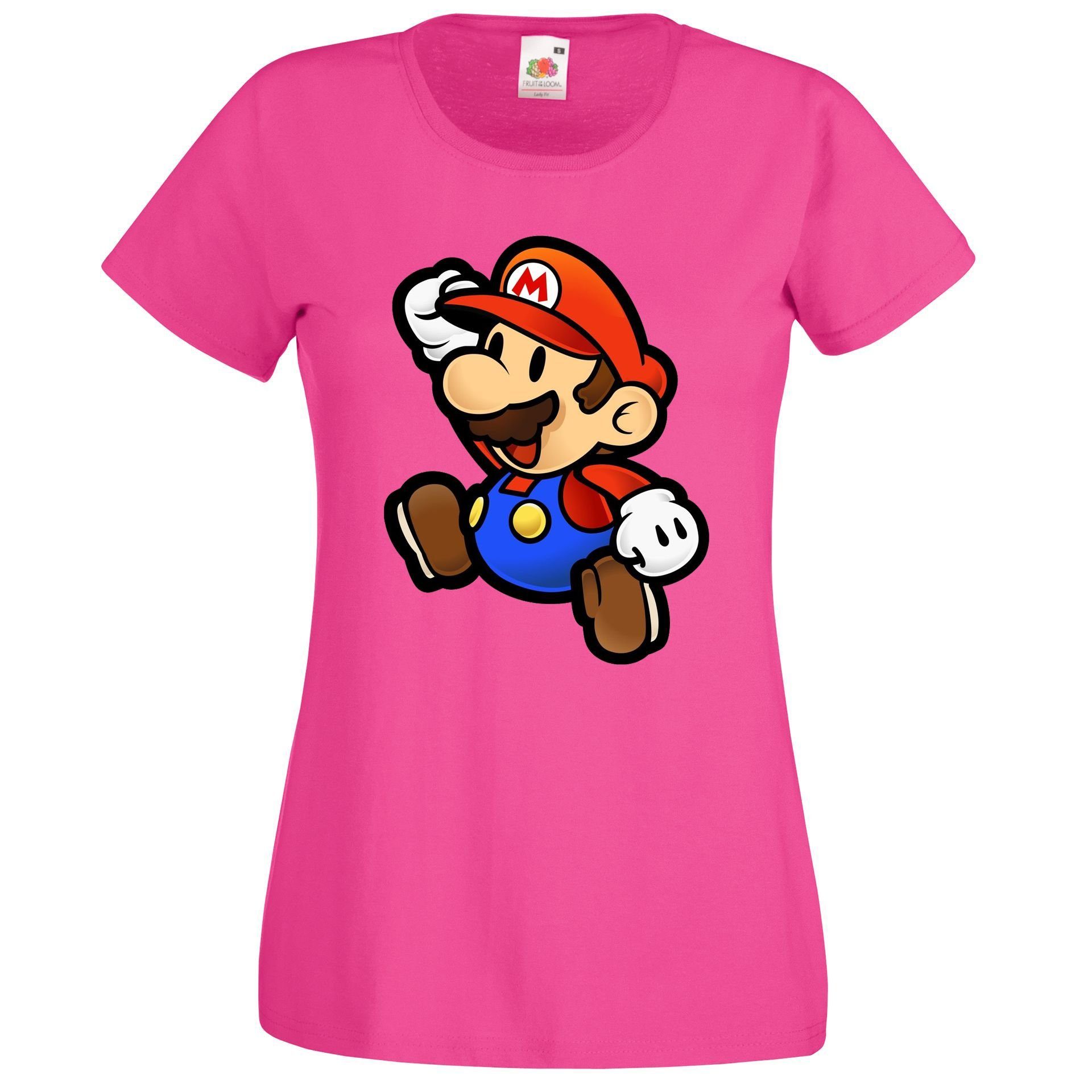 Youth Designz T-Shirt Mario Damen T-Shirt mit Retro Gaming Print