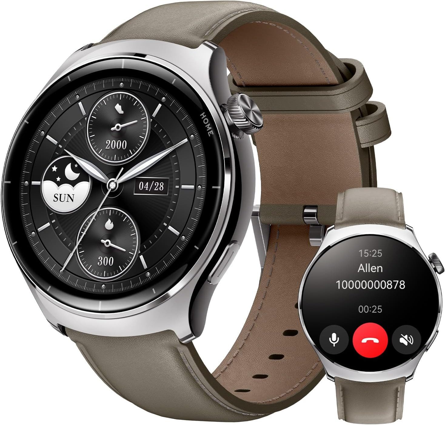 Mibro Lite3 Pro Smartwatch (3,3 cm, android ios), Smartwatch mit AMOLED Display GPS Fitnessfunktionen Bluetooth