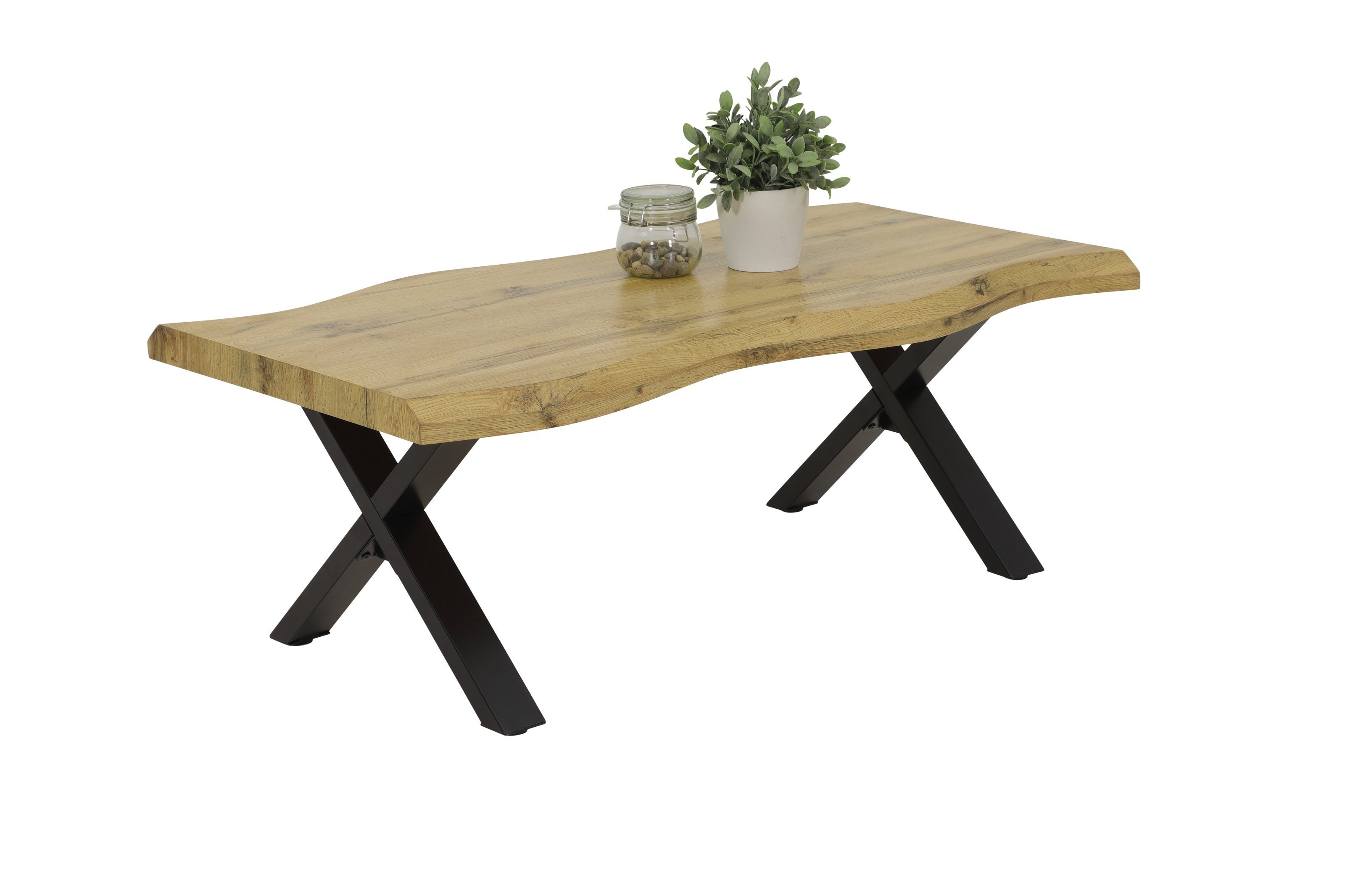 HELA Couchtisch in Wildeiche/Schwarz. Abmessungen (BxHxT) 110x42x60 cm
