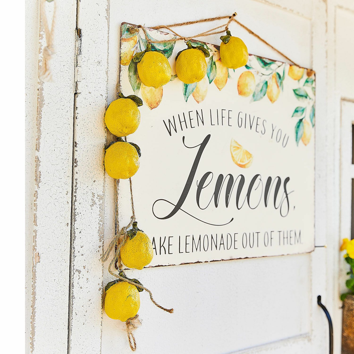 Kunstgirlande Girlande Palerina gelb, Mirabeau, Höhe 6.0 cm