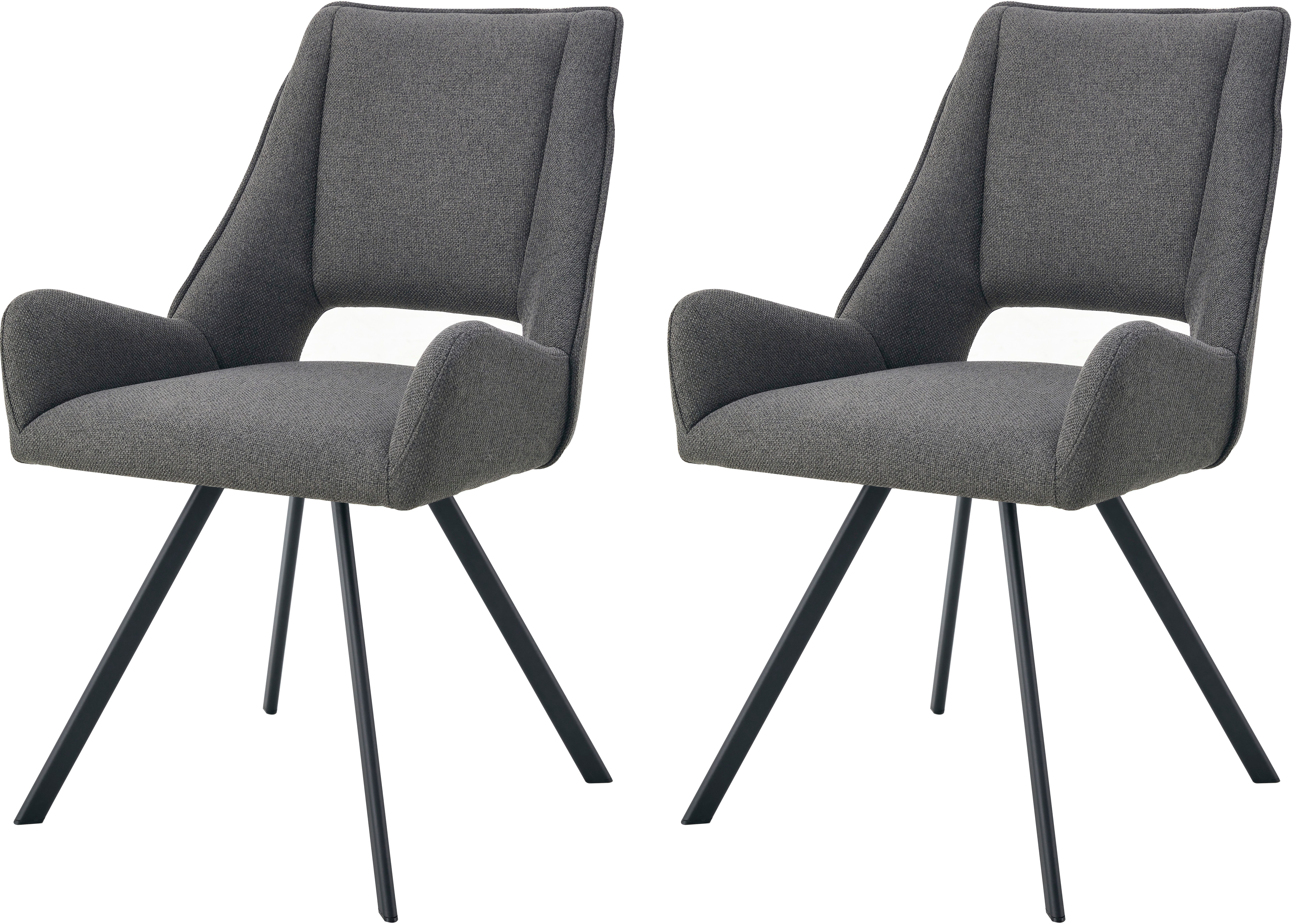 INOSIGN Esszimmerstuhl BRANDON, 2er Set, mit Metallgestell in matt schwarz günstig online kaufen