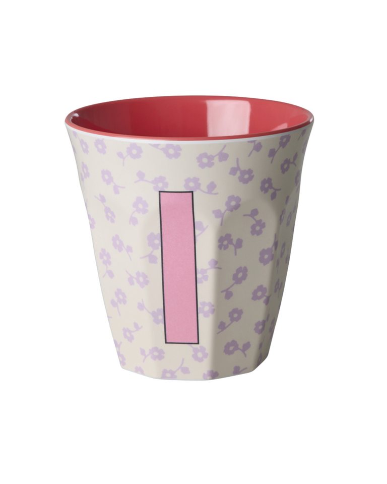 rice Becher Rice Buchstabenbecher – Melamin Tassen A–Z mit Blumen-Design, BPA-frei, 1-tlg., Melamin