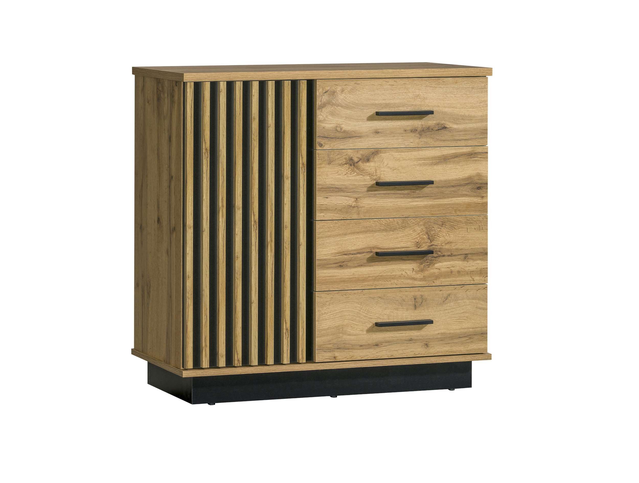 99rooms Kommode Melano (Sideboard, Highboard, Schubladenkommode), Modern Design, mit viel Stauraum, 4 Schubladen, 2 Fächer, Einlegeboden