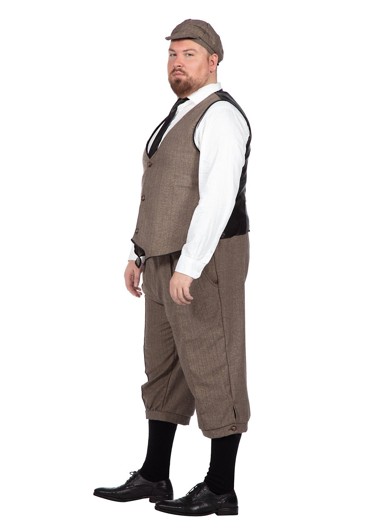 Metamorph Kostüm 20er Dandy braun - Karneval Faschingskostüm Herren, Elegante Kombination aus Weste, Hose und Mütze