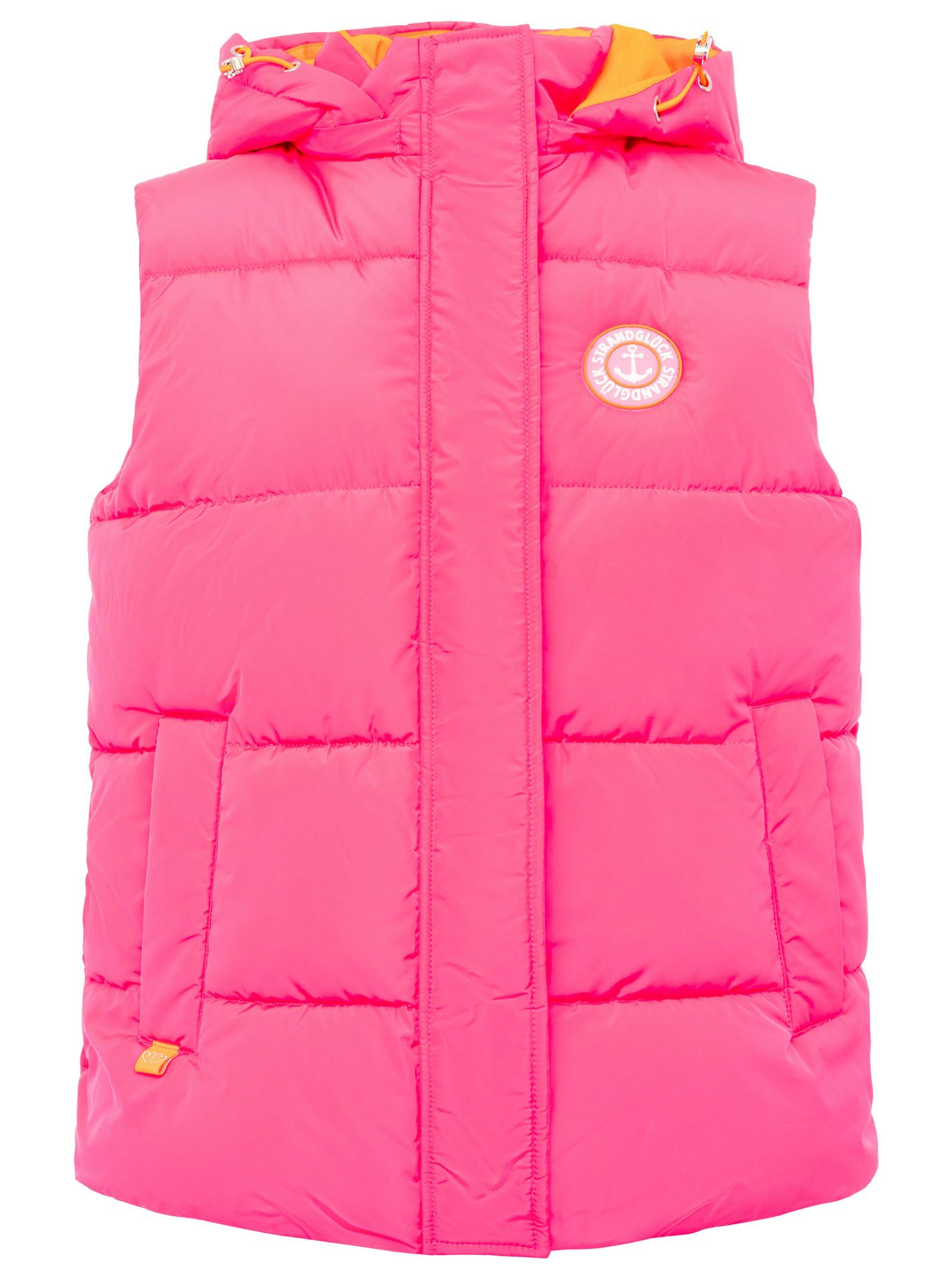 Zwillingsherz Steppweste "Strandglück" Kapuze, Eingriffstaschen, Ankermotiv