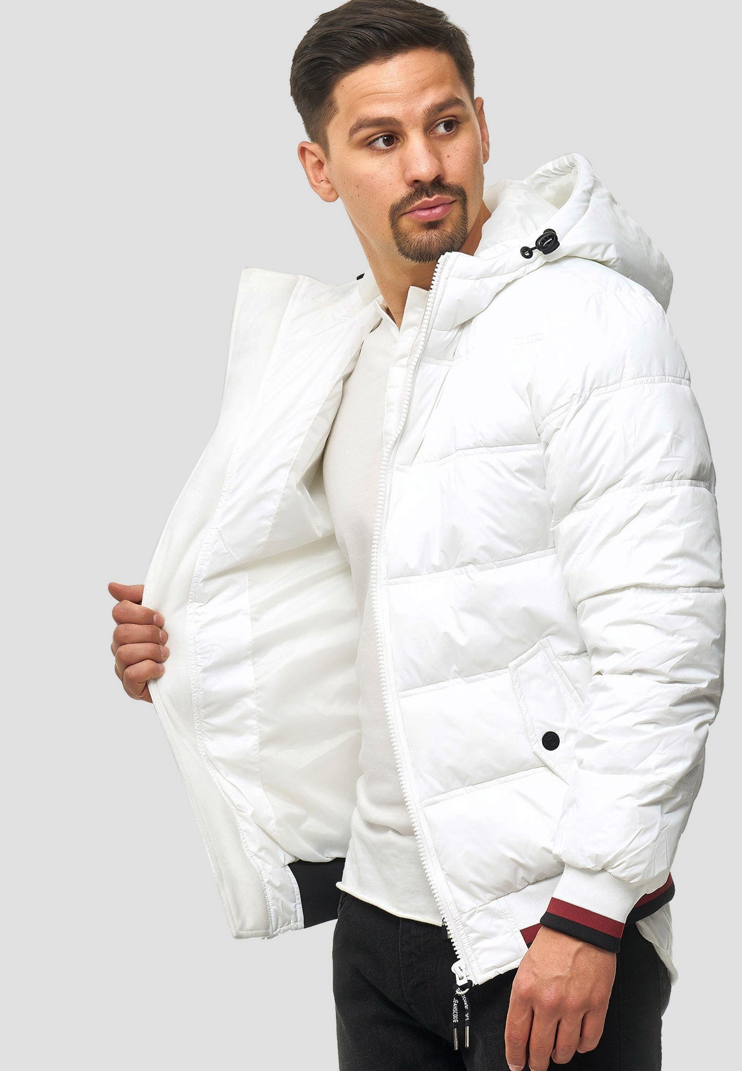 Indicode Steppjacke Bacon Offwhite