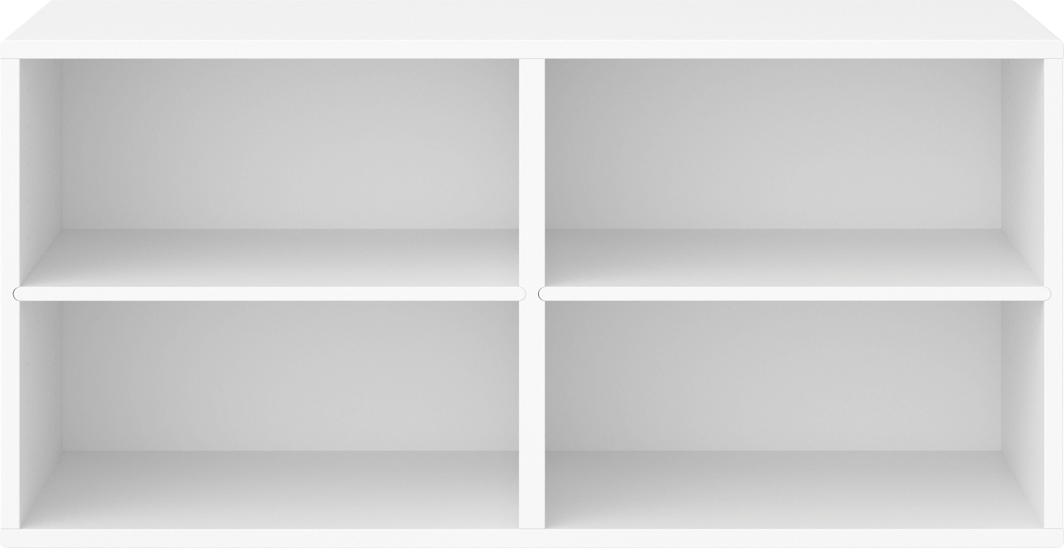 Hammel Furniture Regal Keep by Hammel Modul 002, mit 2 festen Regalböden, Wandmontage, Breite 89,6 cm, flexibel Weiß | Weiß