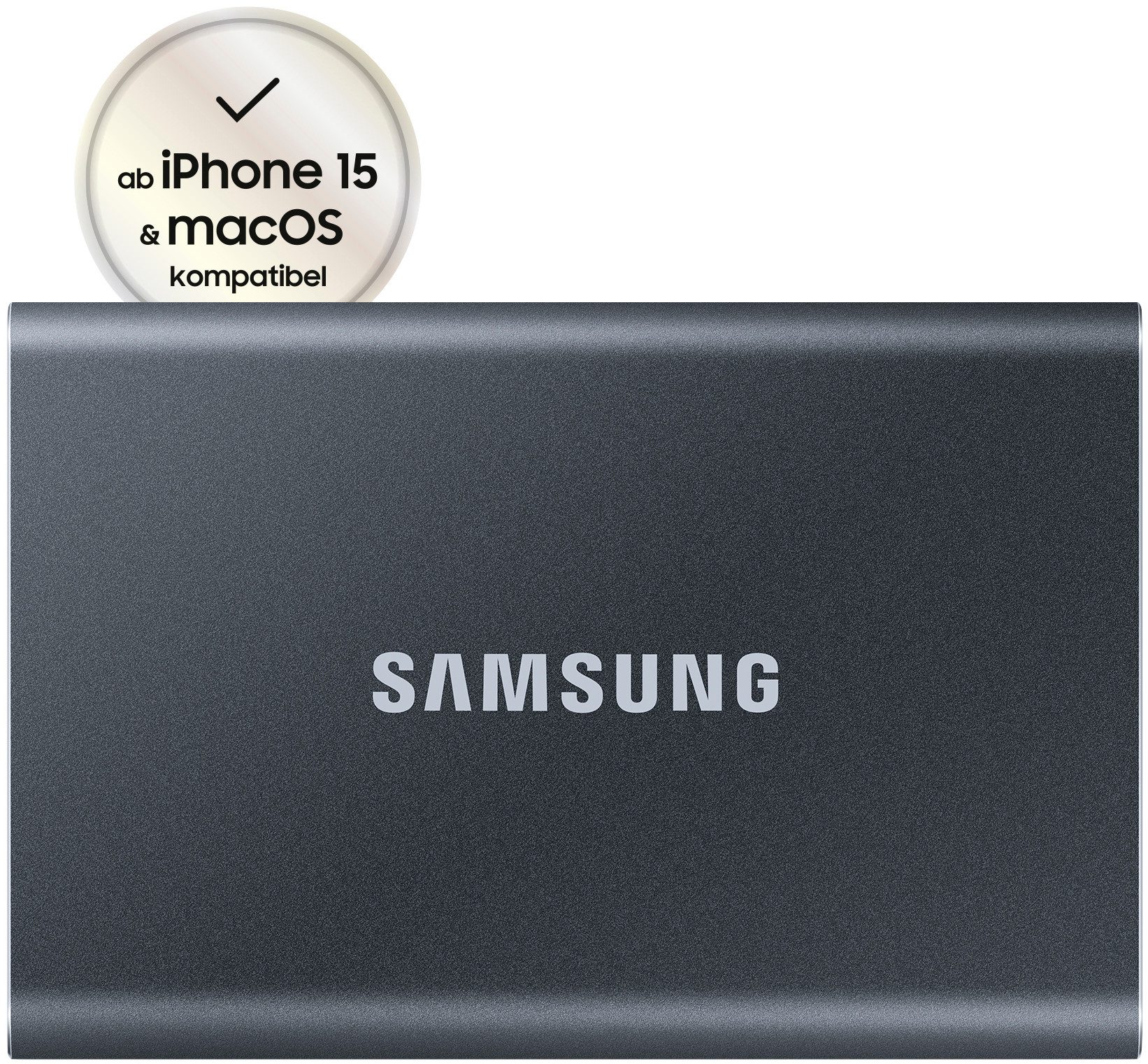 Samsung T7 externe SSD (2 TB) 3,5" 1050 MB/S Lesegeschwindigkeit, 1000 MB/S Schreibgeschwindigkeit