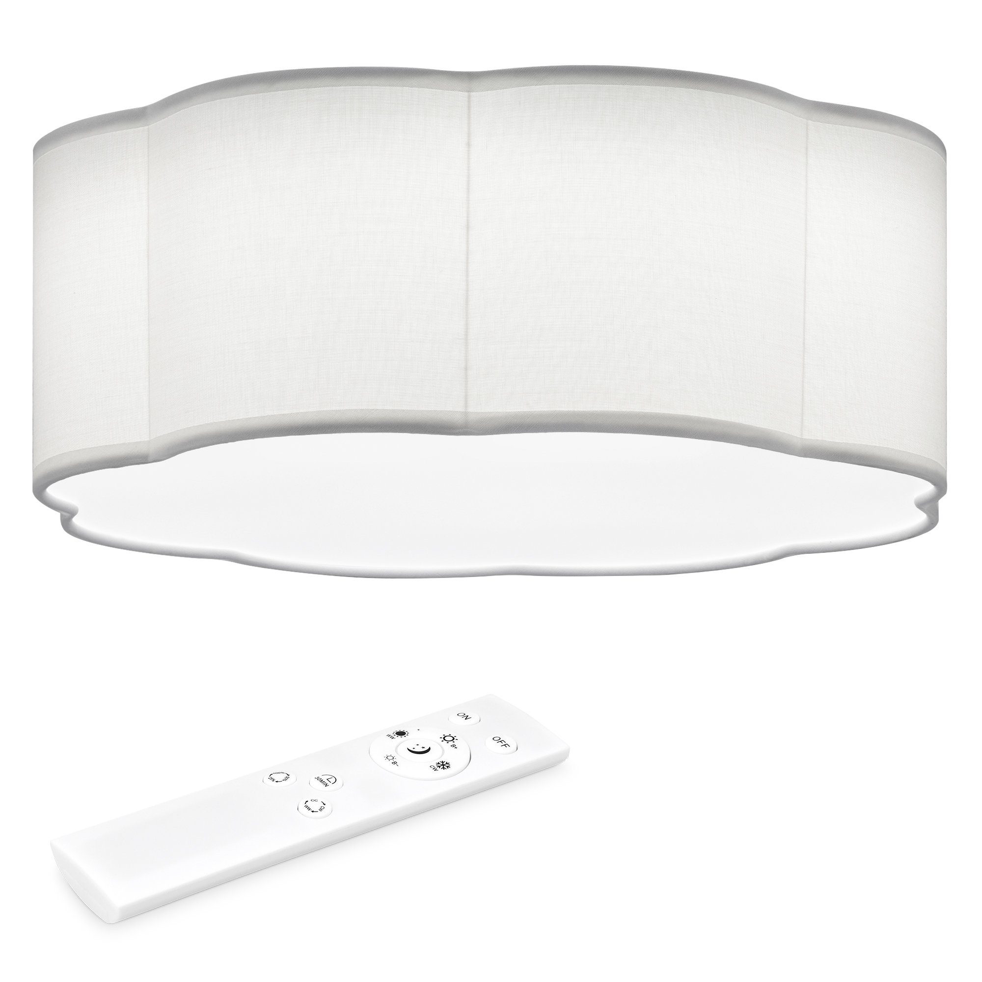 Navaris Deckenleuchten LED Deckenleuchte Blumenform 8 Blätter - dimmbar mit Fernbedienung