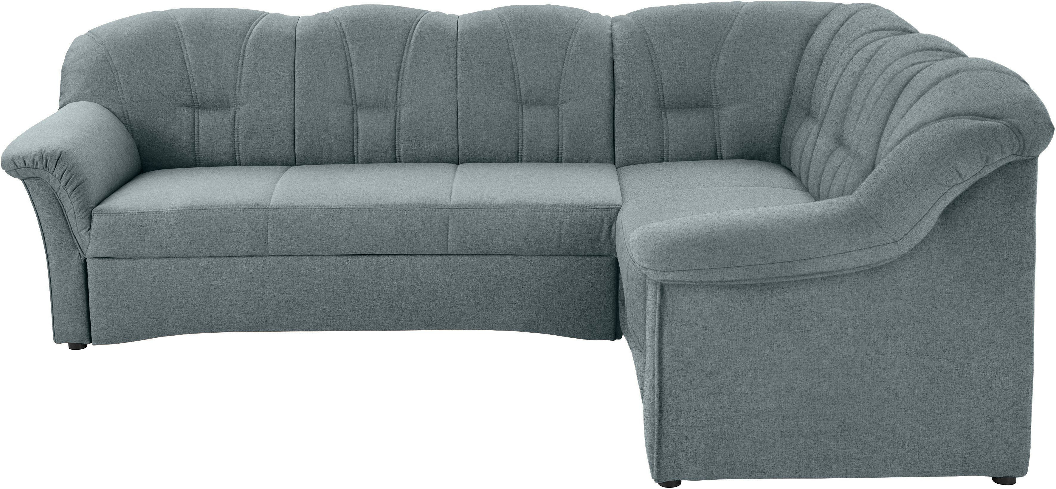 DOMO collection Ecksofa Papenburg B/T/H: 242/190/84 cm L-Form, wahlweise mit Bettfunktion, Langer Schenkel links oder rechts