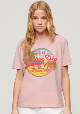 Superdry Kurzarmshirt LA VL GRAPHIC RELAXED TEE