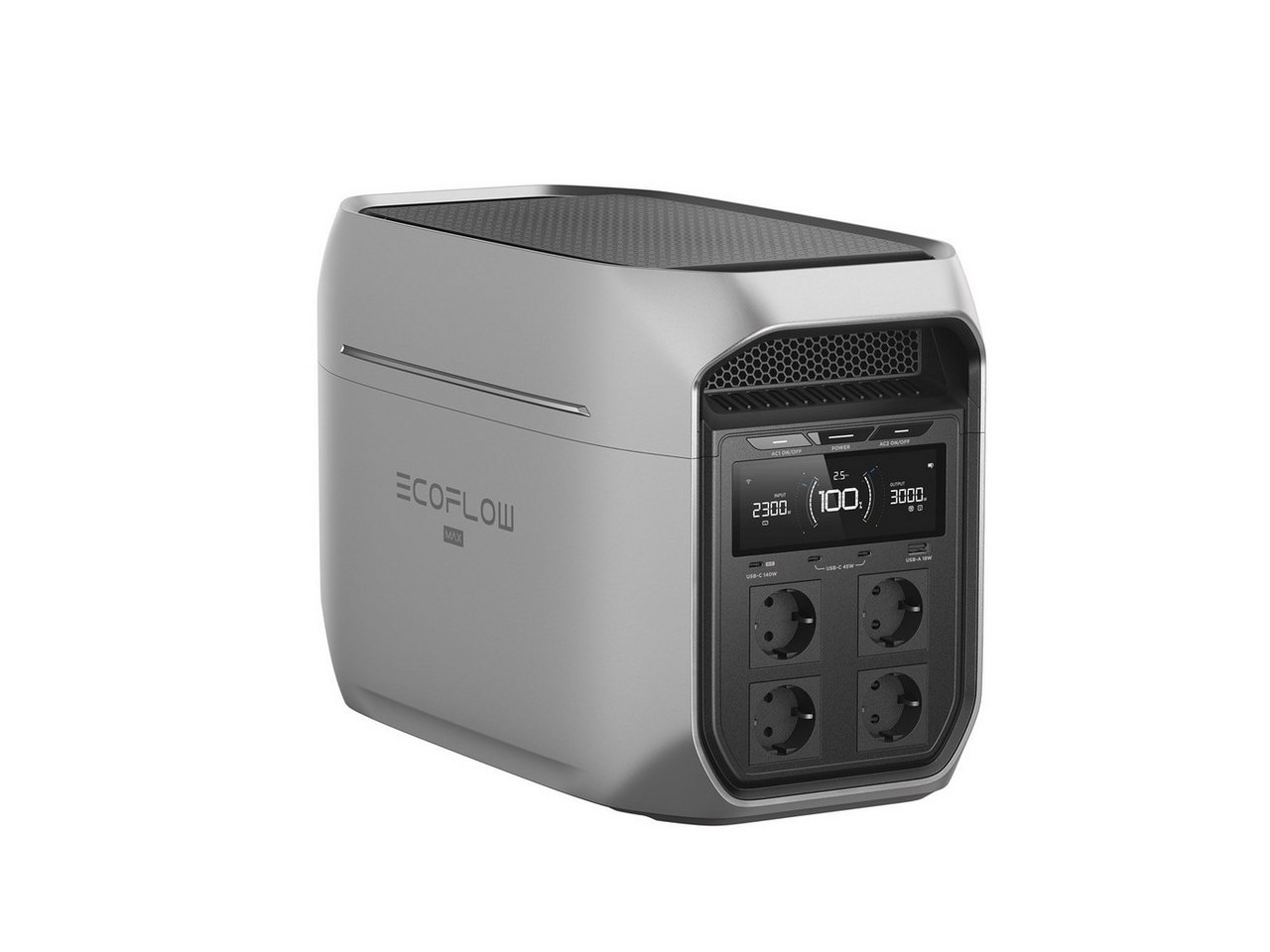Ecoflow EcoFlow Delta 3 Max Plus Powerstation 0% MwSt. Powerstation LiFEPO4 (220-240 V), Individuelle Priorisierung der AC-Kreise