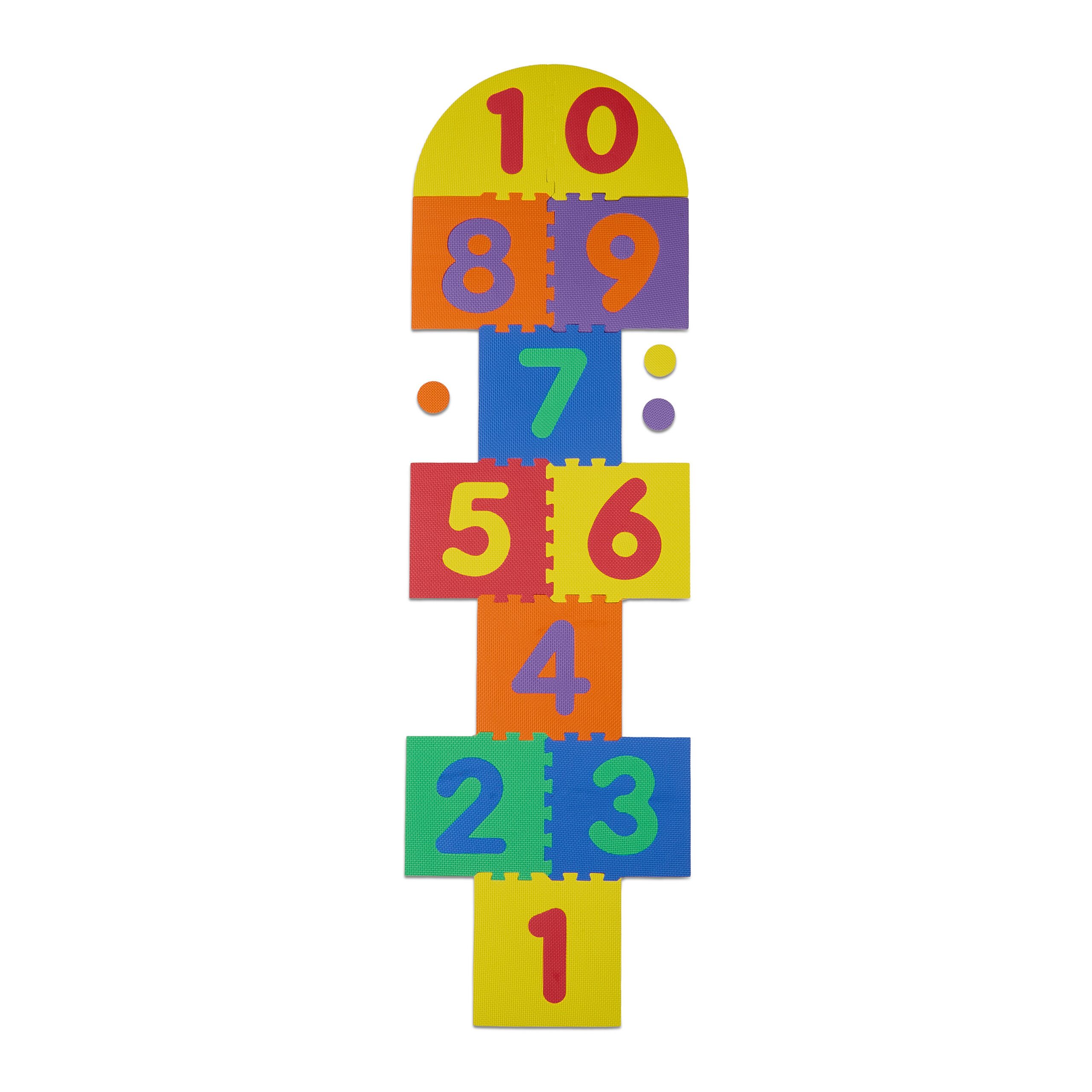 relaxdays Spielmatte Himmel und Hölle Puzzlematte (11-St)