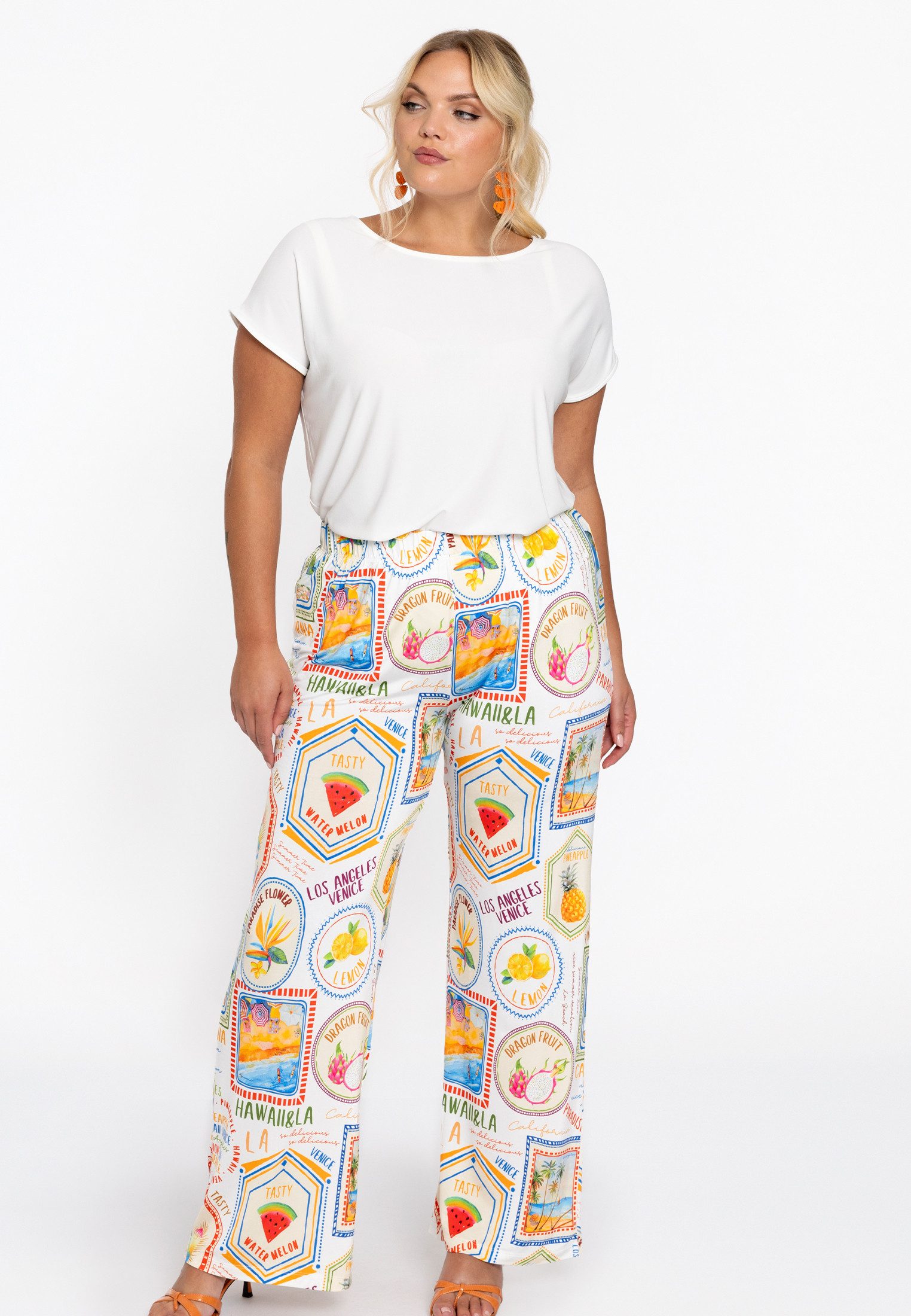 YOEK Bootcuthose Damen Hose mit Druck günstig online kaufen