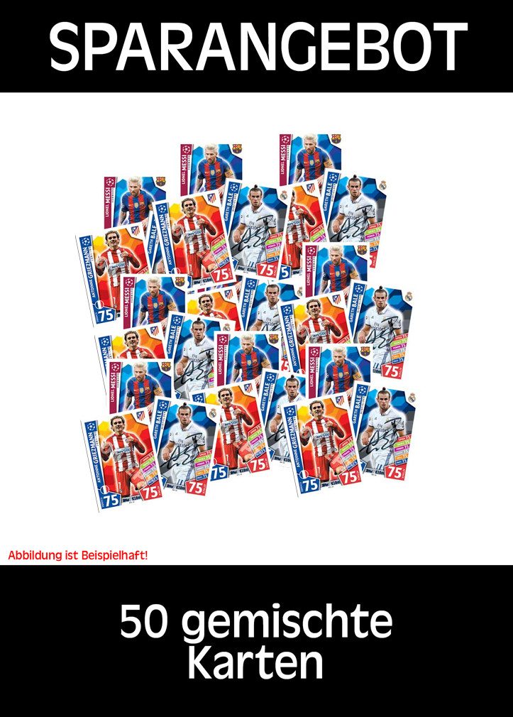 Topps Sammelkarte Topps Champions League 2017/18 Trading Cards - 50 gemischte Karten