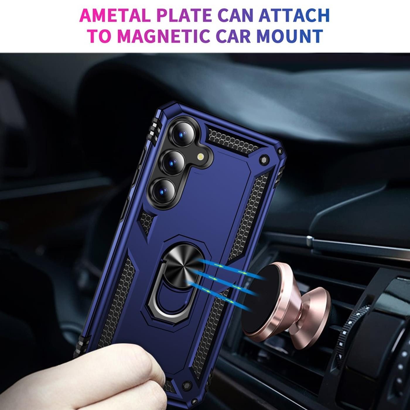 CoolGadget Handyhülle Armor Shield Case für Samsung Galaxy S25 FE 6,7 Zoll, Outdoor Cover mit Magnet Ringhalterung Hülle für Samsung S25 FE – Bild 4 von 5
