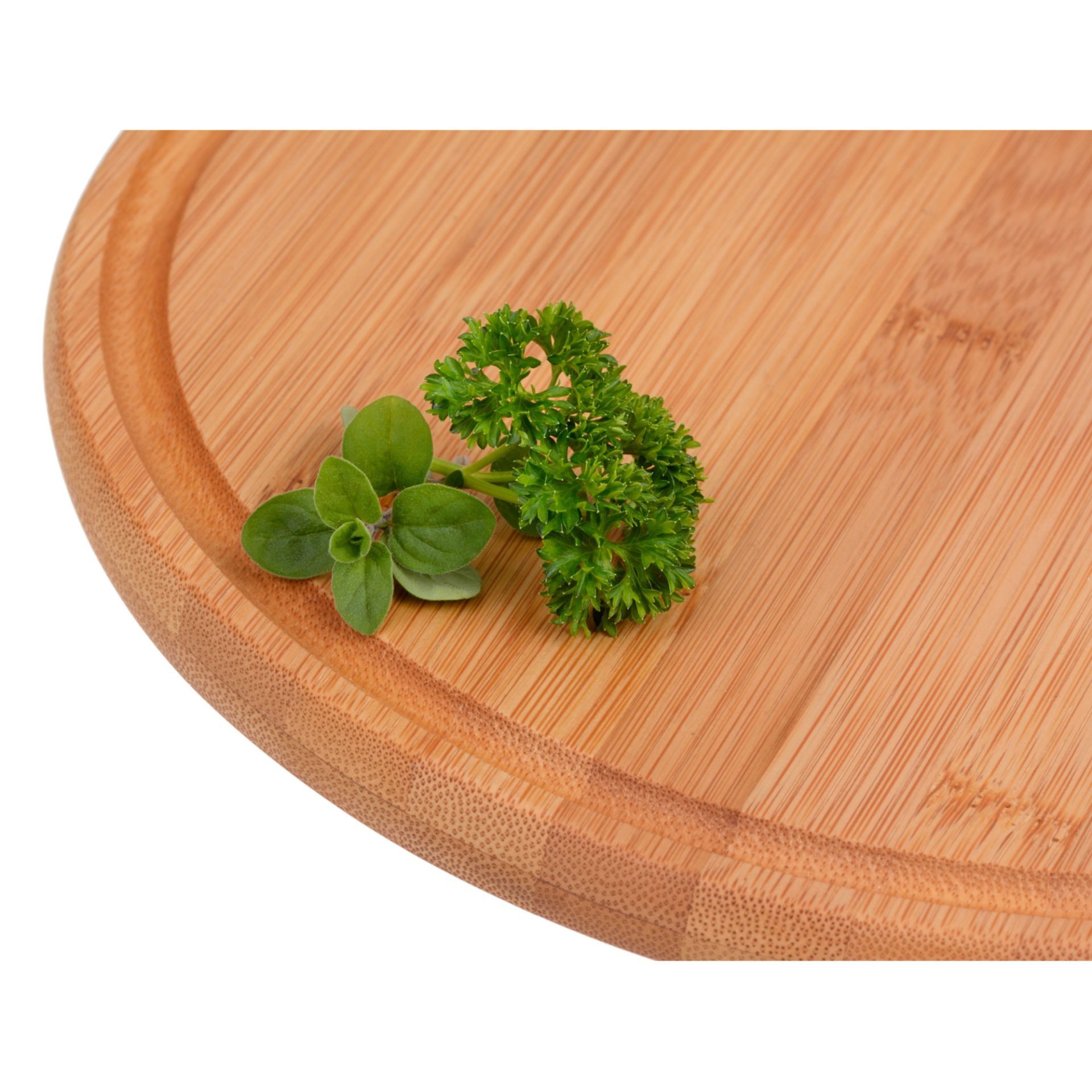 GRÄWE Schneidebrett, Holz, Bambus-Schneidebrett, Ø 25, rund, mit Saftrille