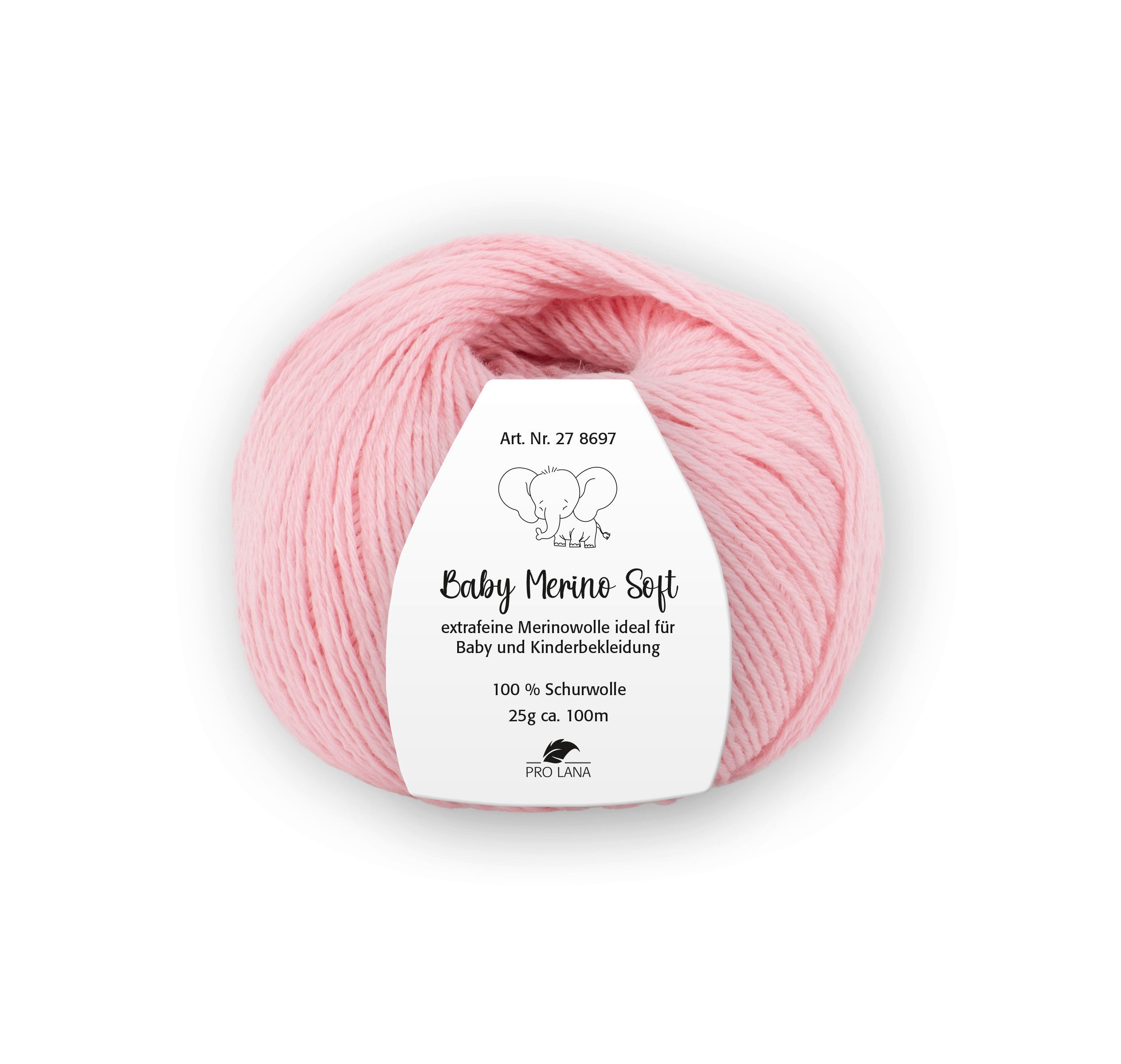 Pro Lana Baby Merino soft Häkelwolle, 100 m (Baby Merino Soft Wolle, zartes Gefühl auf der Babyhaut), 25 g
