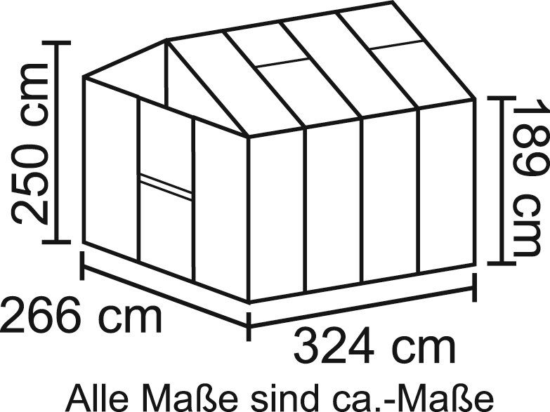 Vitavia Gewächshaus Zeus 8100, BxTxH: 2...