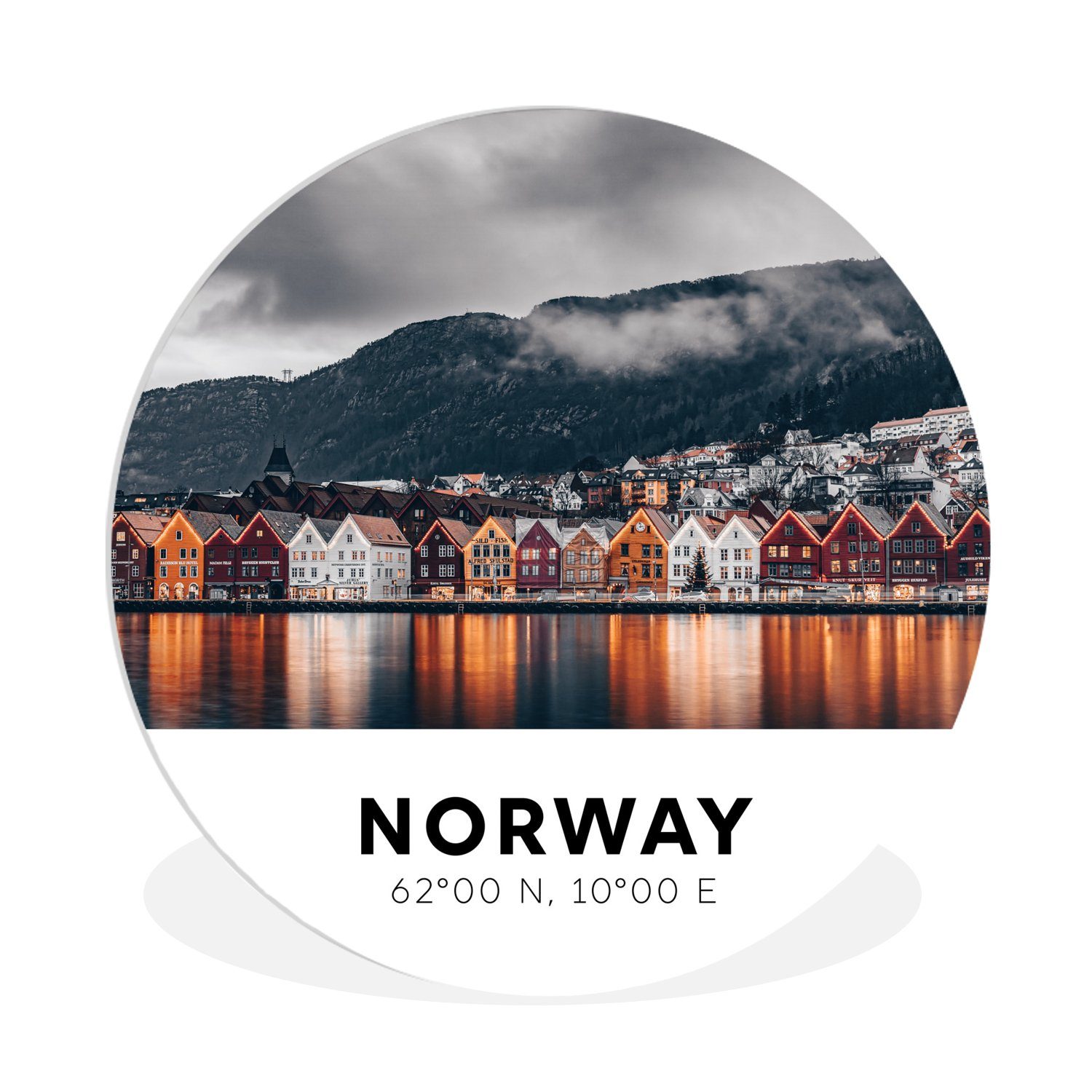 Gemälde Norwegen - Bergen - Skandinavien