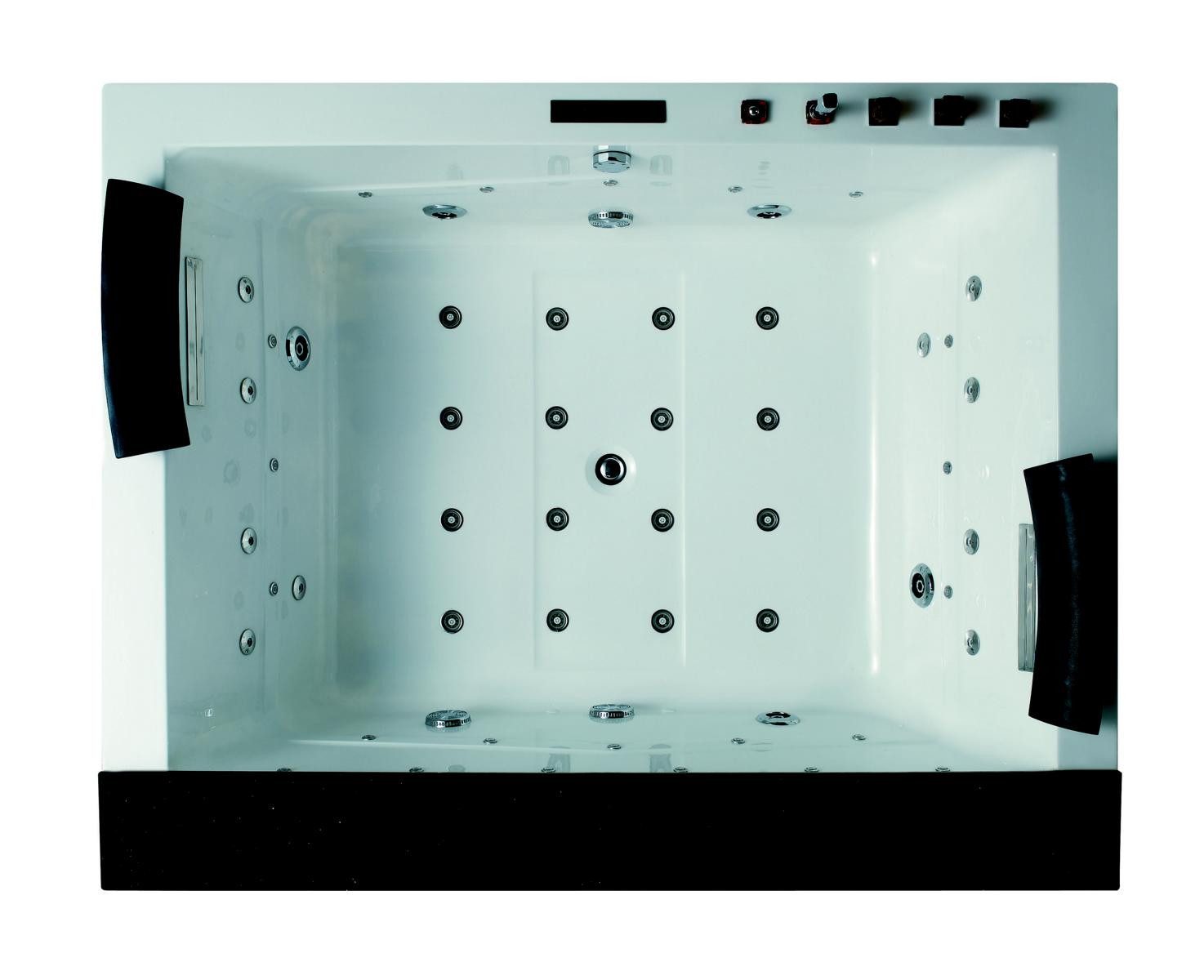 Duwilux Whirlpool-Badewanne XL Whirlpool Jackson 2 190x150 Badewanne VOLLAUSSTATTUNG, (1-tlg), Vollausstattung