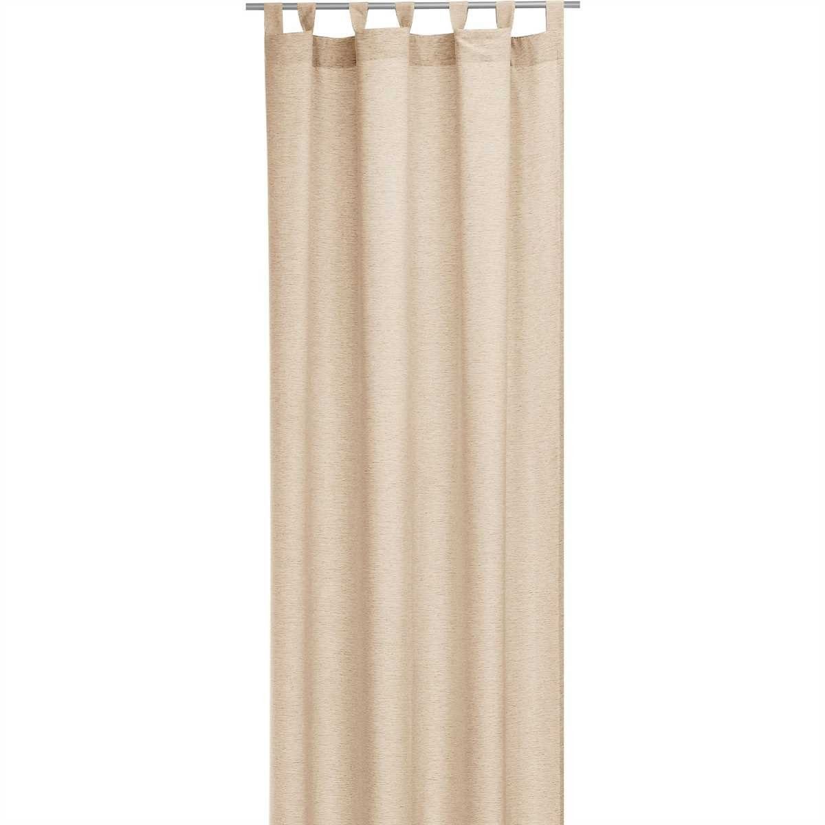 Vorhang, Bestlivings, Schlaufen (1 St), blickdicht, Blickdichte Gardine in "Leinen - Optik", 140cm x 245cm (BxL) Beige