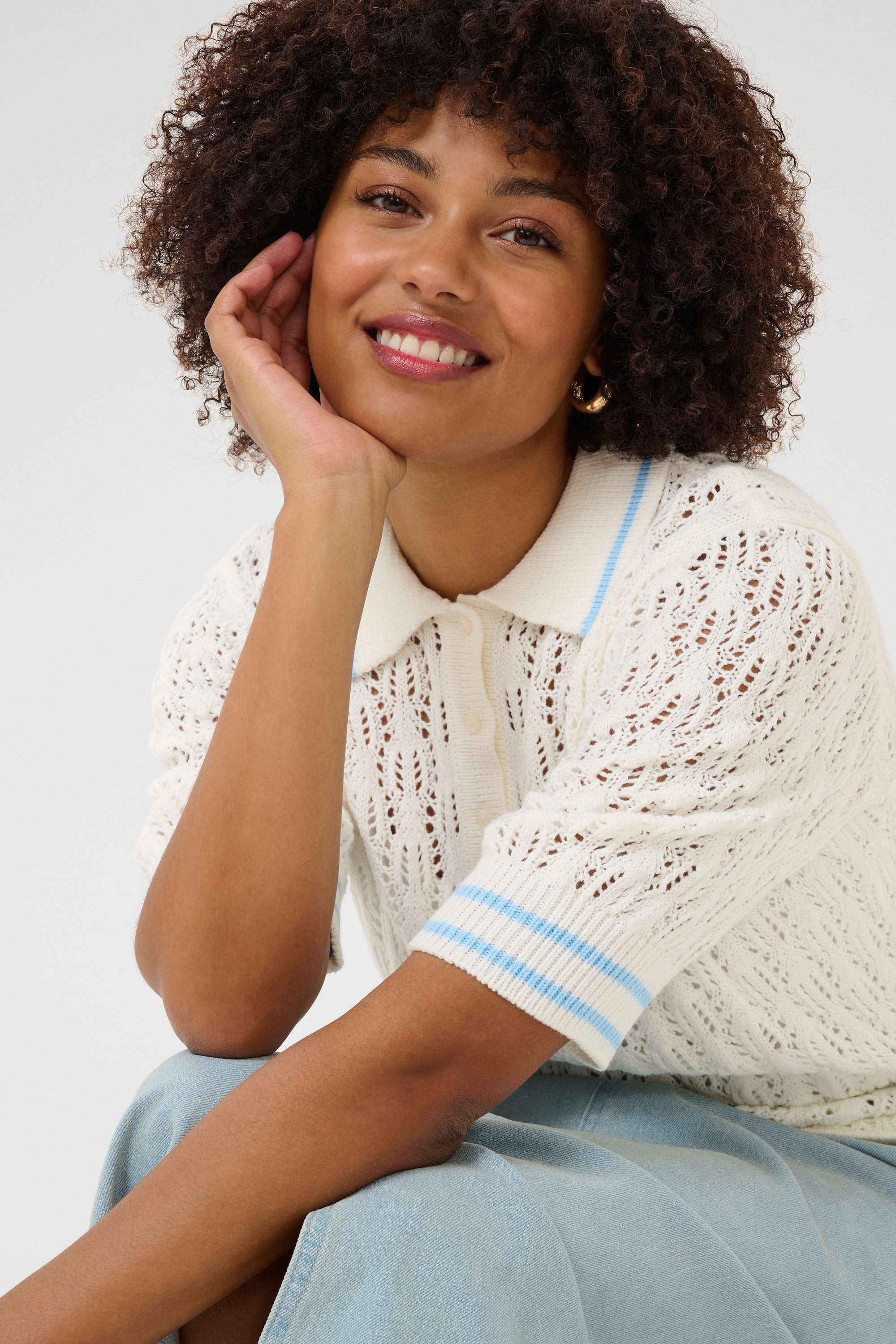 Cream Strickpullover Strickpullover CRPreps