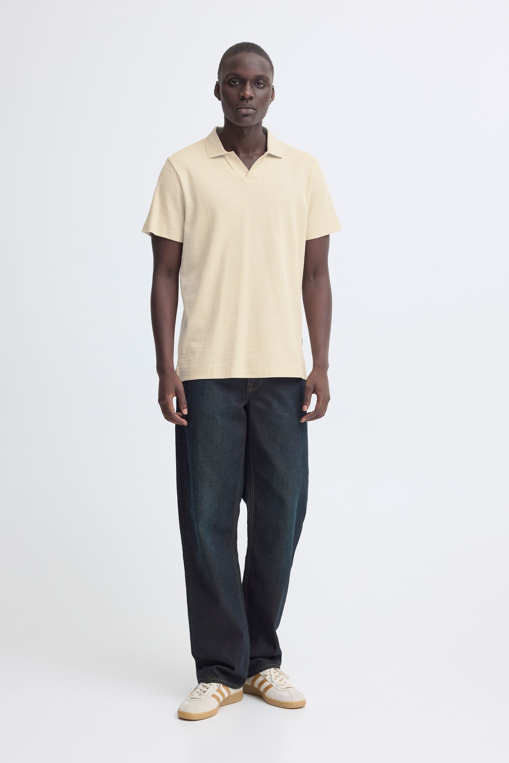 Blend Poloshirt Elegantes Oberteil Zeitloses Design V-Ausschnitt Stilvoll ( günstig online kaufen