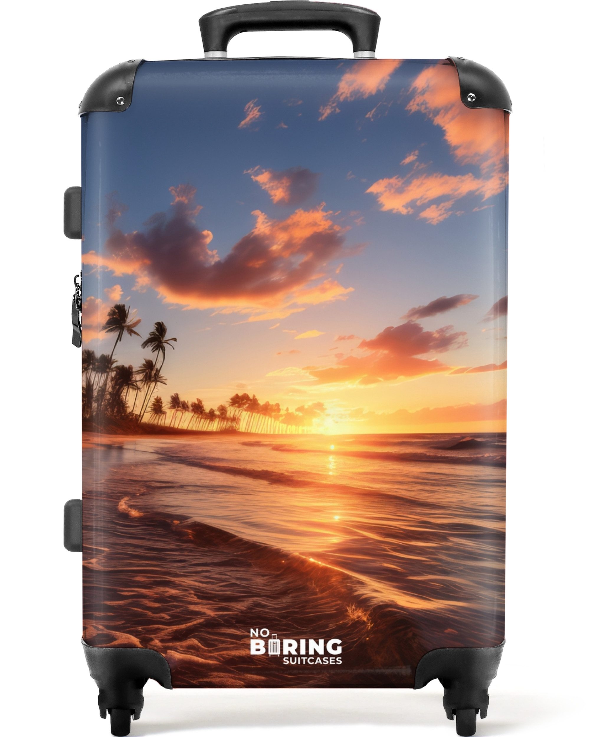 NoBoringSuitcases.com© Hartschalen-Trolley mit leuchtende Räder - günstig online kaufen