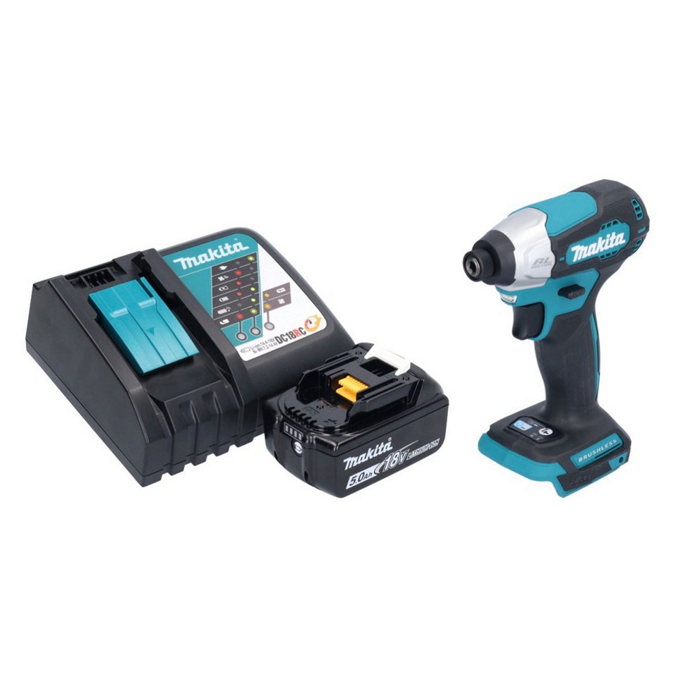 Thumbnail - Makita Akku-Schlagschrauber Makita DTD 157 RT1 Akku Schlagschrauber 18 V 140 Nm 1/4" Brushless + 1