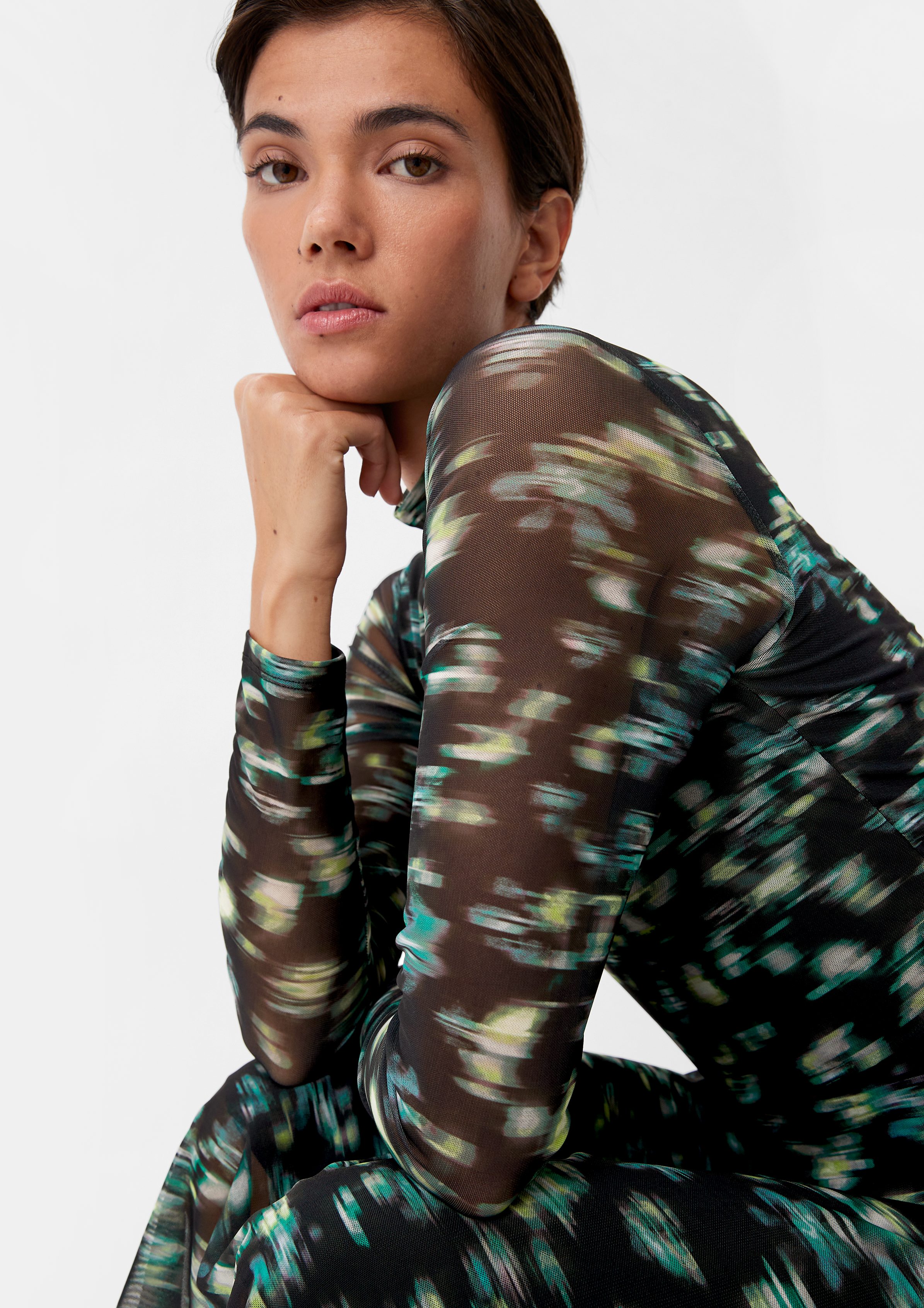 comma casual identity Maxikleid Meshkleid mit günstig online kaufen