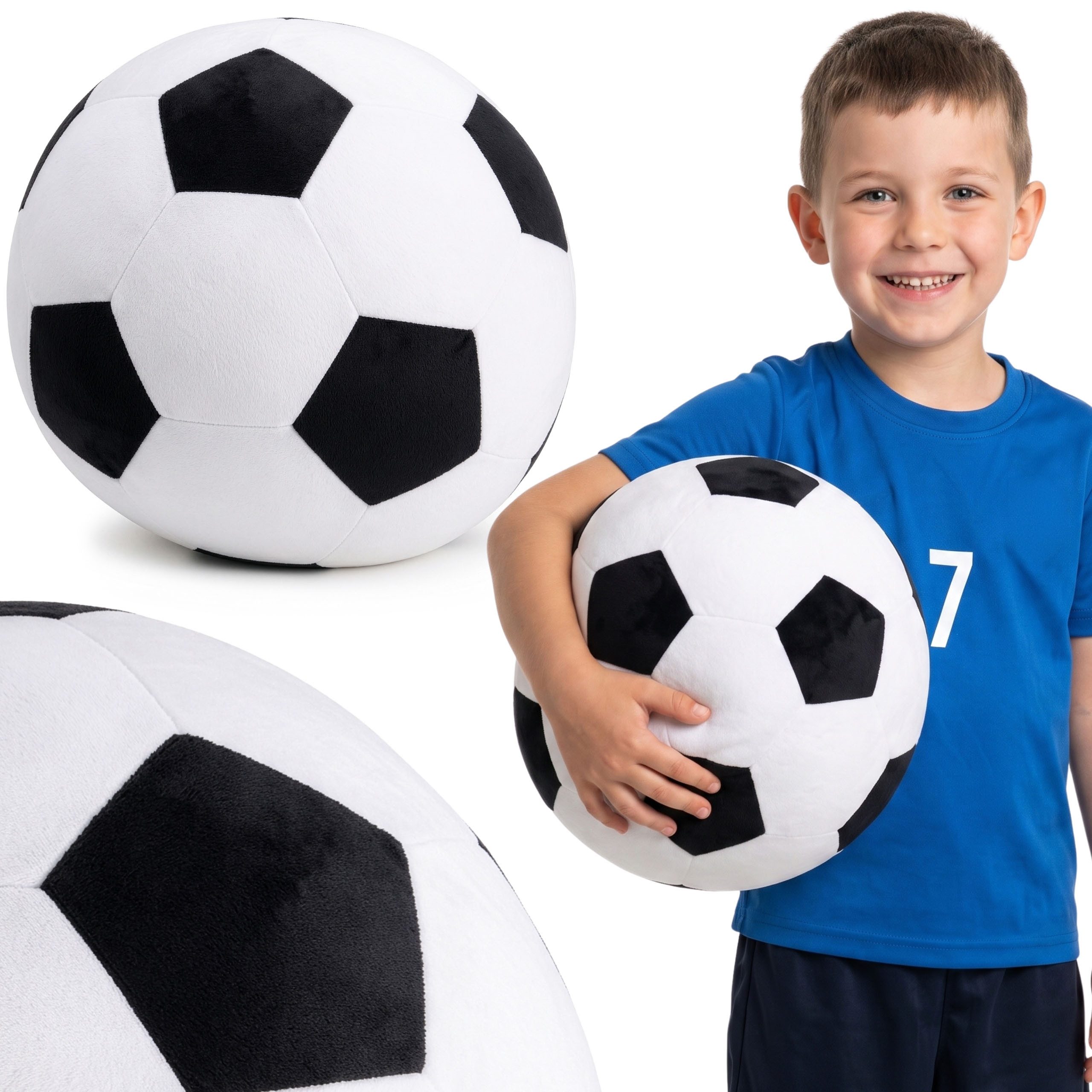 Sarcia.eu Dekokissen Rundes 3D-Ballkissen, Zierkissen FÜR SPIELER, Dekokissen Ø 30 cm
