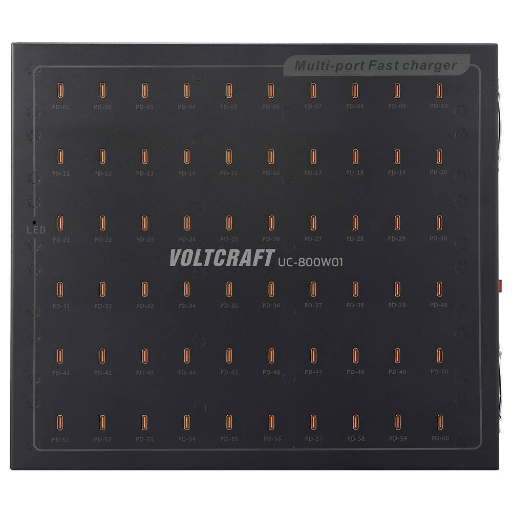 VOLTCRAFT UC-800W01 USB Ladegerät 800 W USB-C® USB PD Schwarz Innenbereich USB USB-Ladegerät (USB Power Delivery (USB-PD)