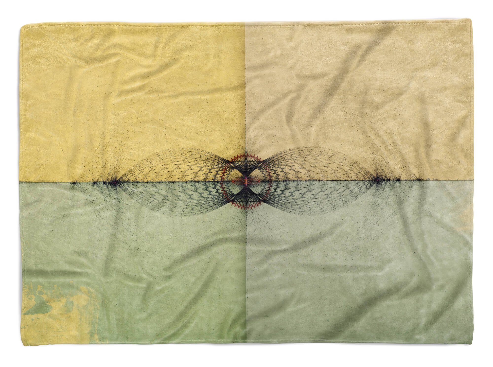 Sinus Art Handtücher abstrakten Kuscheldecke Baumwolle-Polyester-Mix Strandhandtuch Enigma mit Handtuch (1-St), Motiv, Handtuch Saunatuch