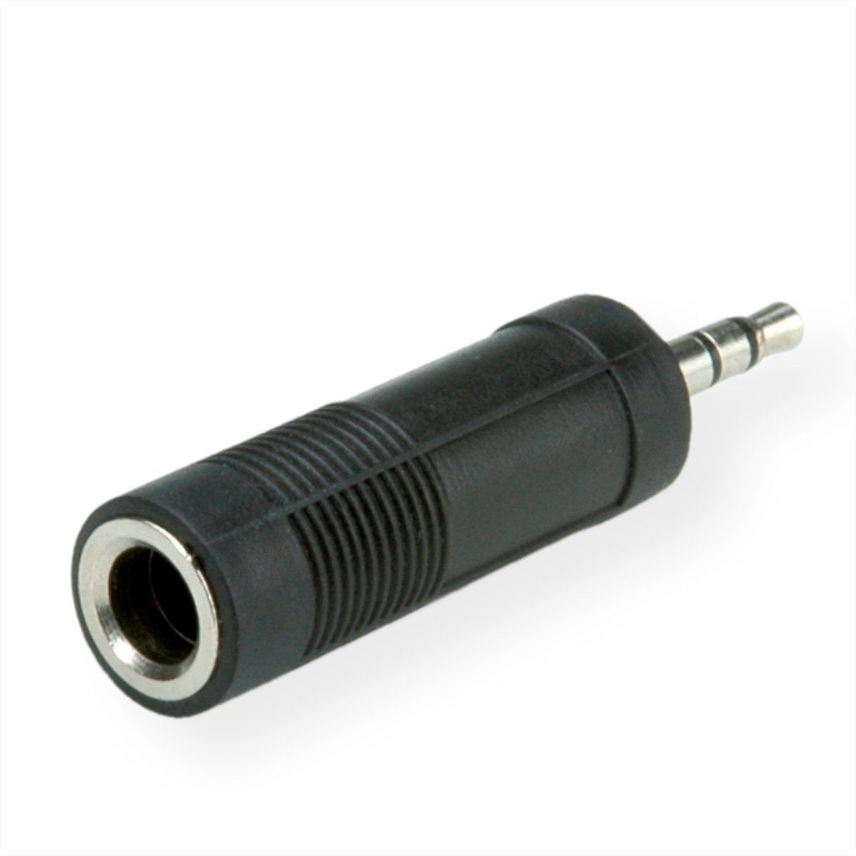 ROLINE Stereo Adapter 3,5 mm Stecker - 6,35 mm Buchse Audio-Kabel, Klinke 3,5 mm, 3-polig Stereo (Mini-Klinke) Männlich (Stecker), Klinke 6,35 mm, 3-polig Stereo Weiblich (Buchse) (3.7 cm)