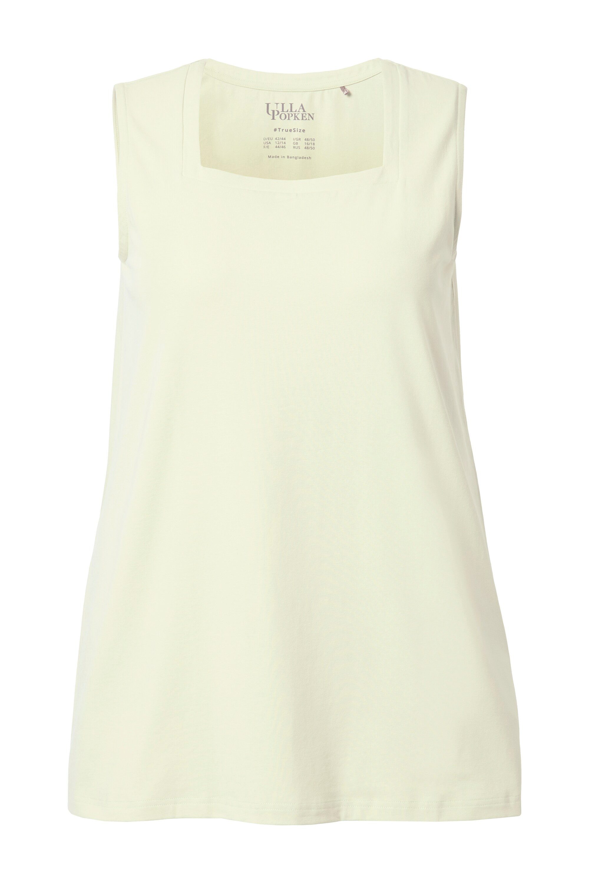 Ulla Popken Longshirt Longtop Classic Fit Carré-Ausschnitt ärmellos günstig online kaufen