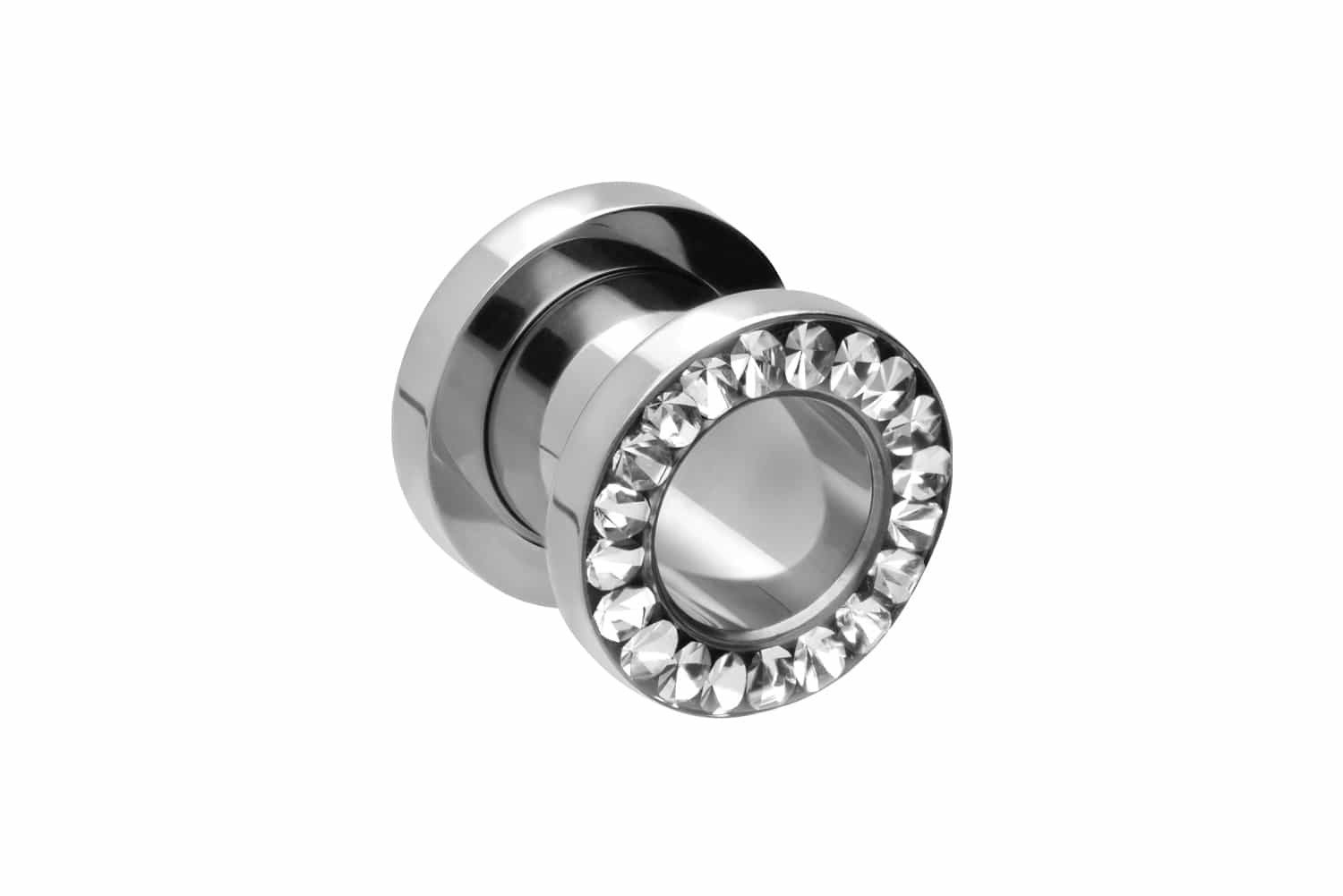 PIERCINGLINE Plug Chirurgenstahl Tunnel KRISTALLRAND EPOXY (Tunnels, 1-tlg) günstig online kaufen