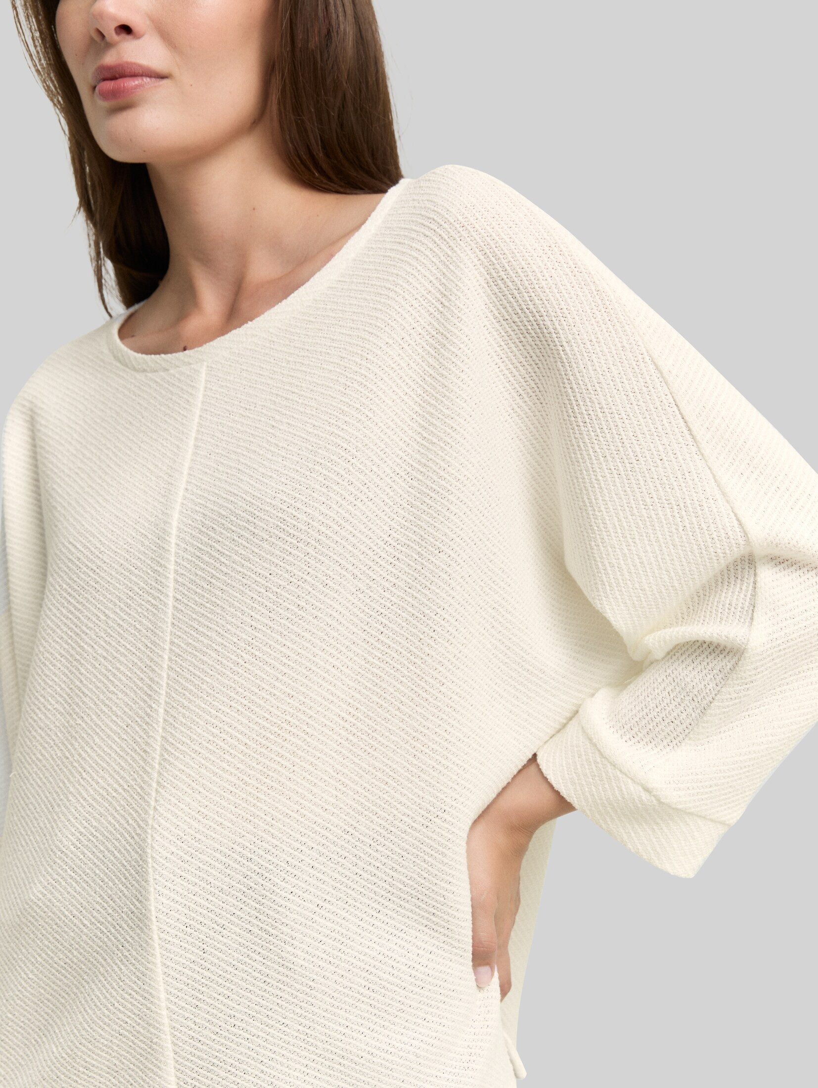 TOM TAILOR 3/4-Arm-Shirt T-Shirt Loose Fit Langarmshirt mit Fledermausärmeln – Bild 4 von 5