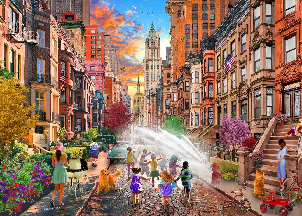 Bluebird Puzzle Puzzle Heisse Sommertage NYC, Puzzleteile