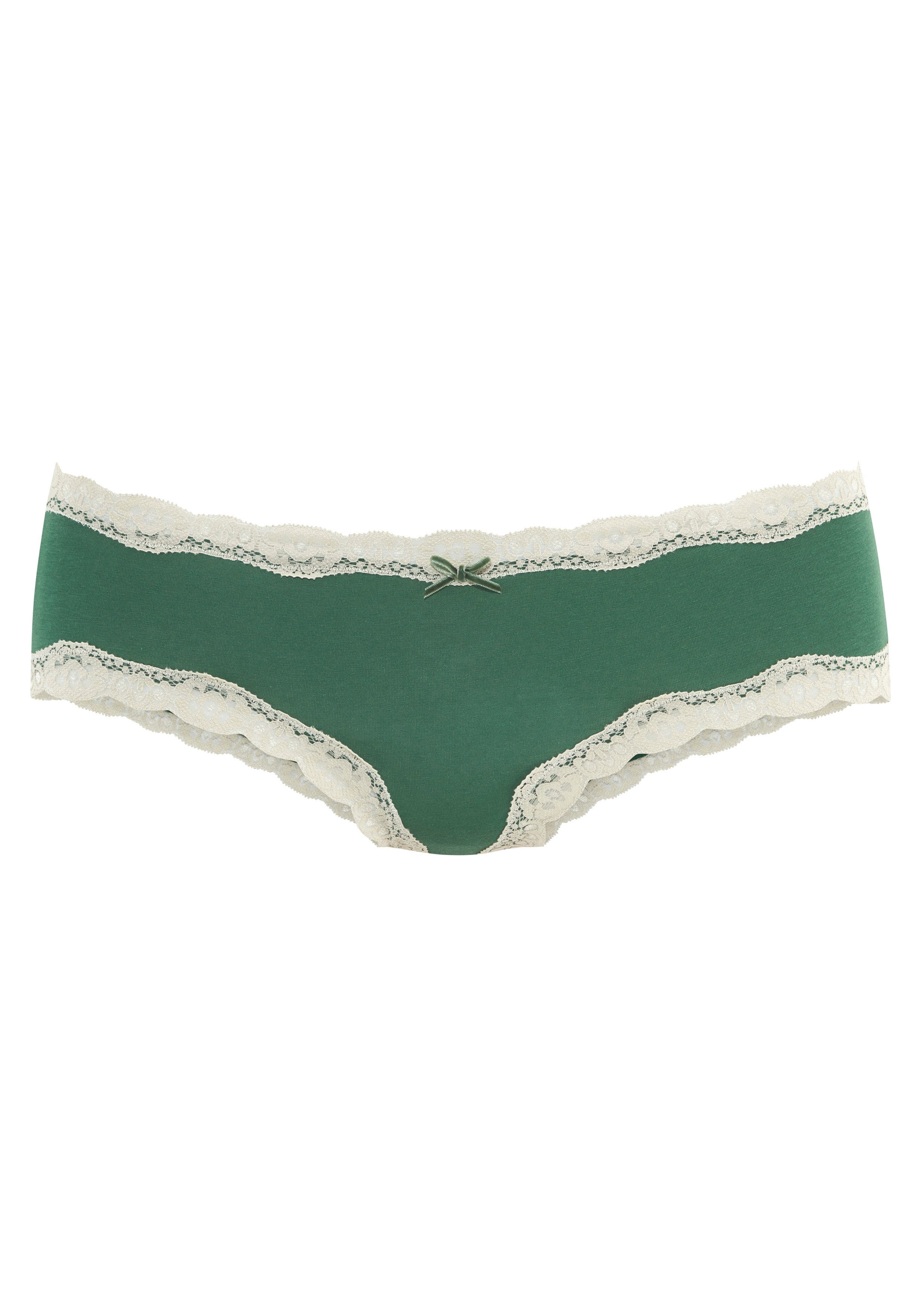 LASCANA Hipster (2er-Pack) mit feiner Spitze und weihnachtlichen Prints